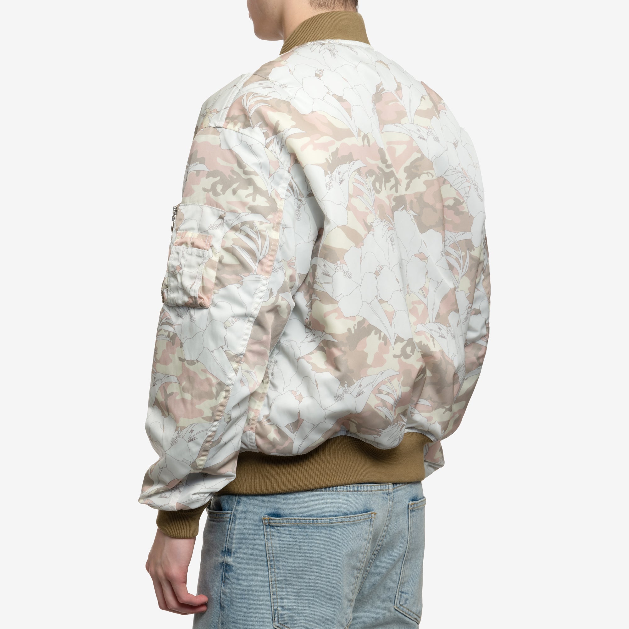 Phenomenon Flower Camo Bomber Jacket Soft Pink - 4