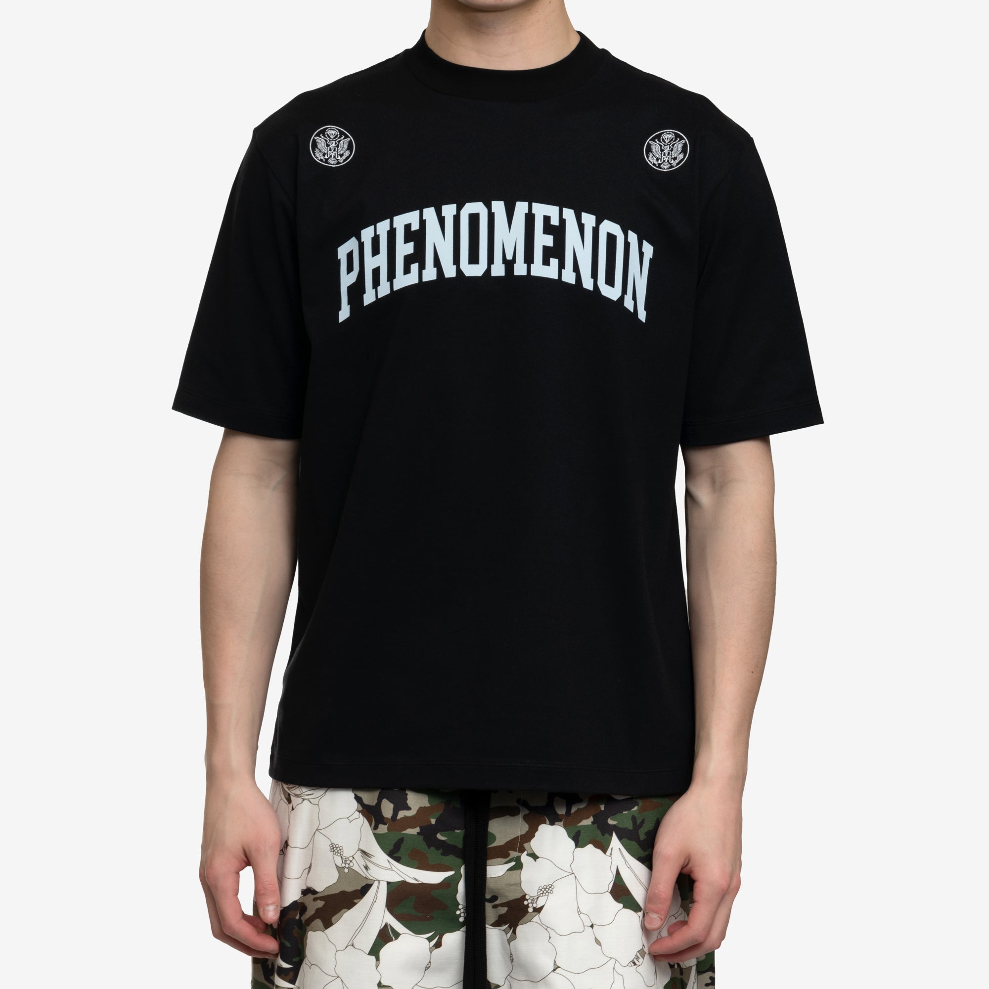 Phenomenon College Logo Mock Neck Tee Black - 1