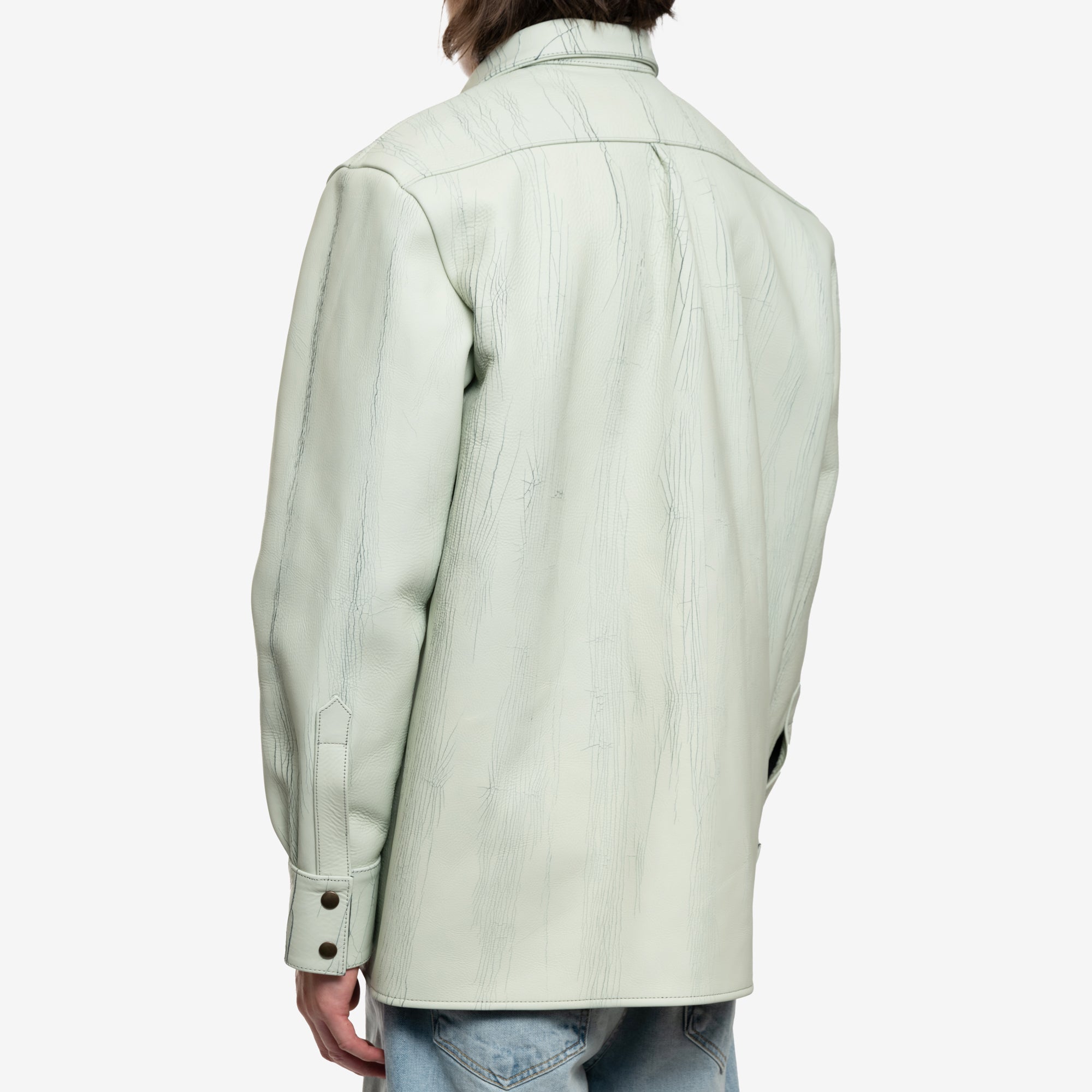 BOTTER Cracked Leather Shirt Mint - 4