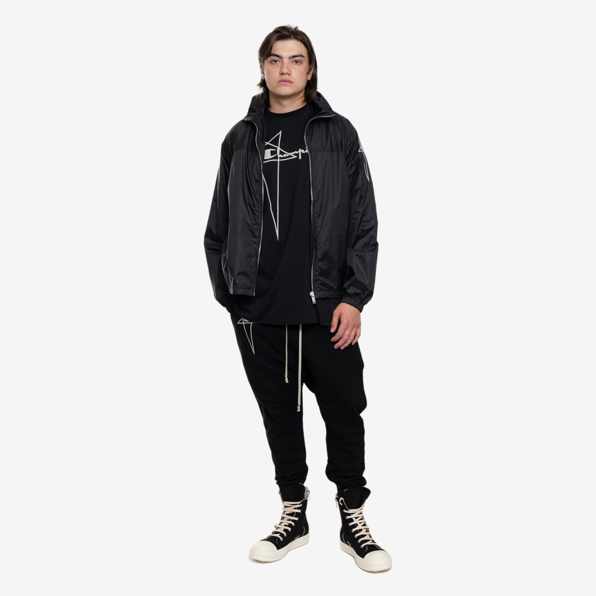 Rick Owens Champion Mountain Windbreaker Black - 2
