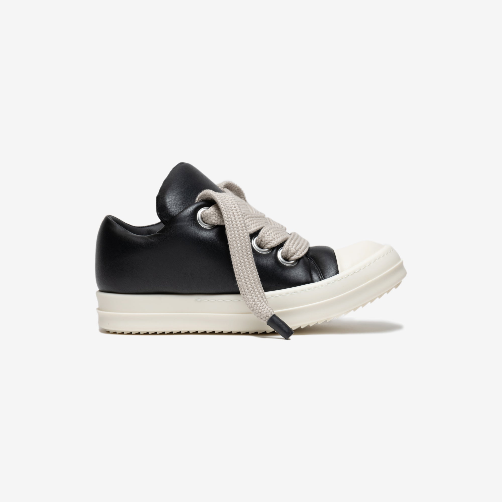 Photo of Rick Owens Womens Jumbolaced Leather Padded Low - Top Sneakers - 3