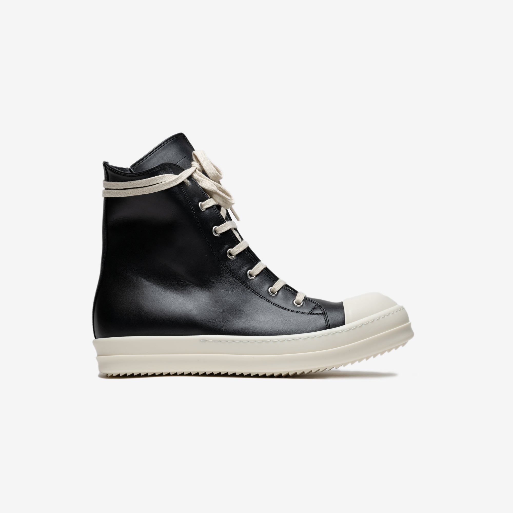 Photo of Rick Owens Womens High - Top Leather Sneakers - 3