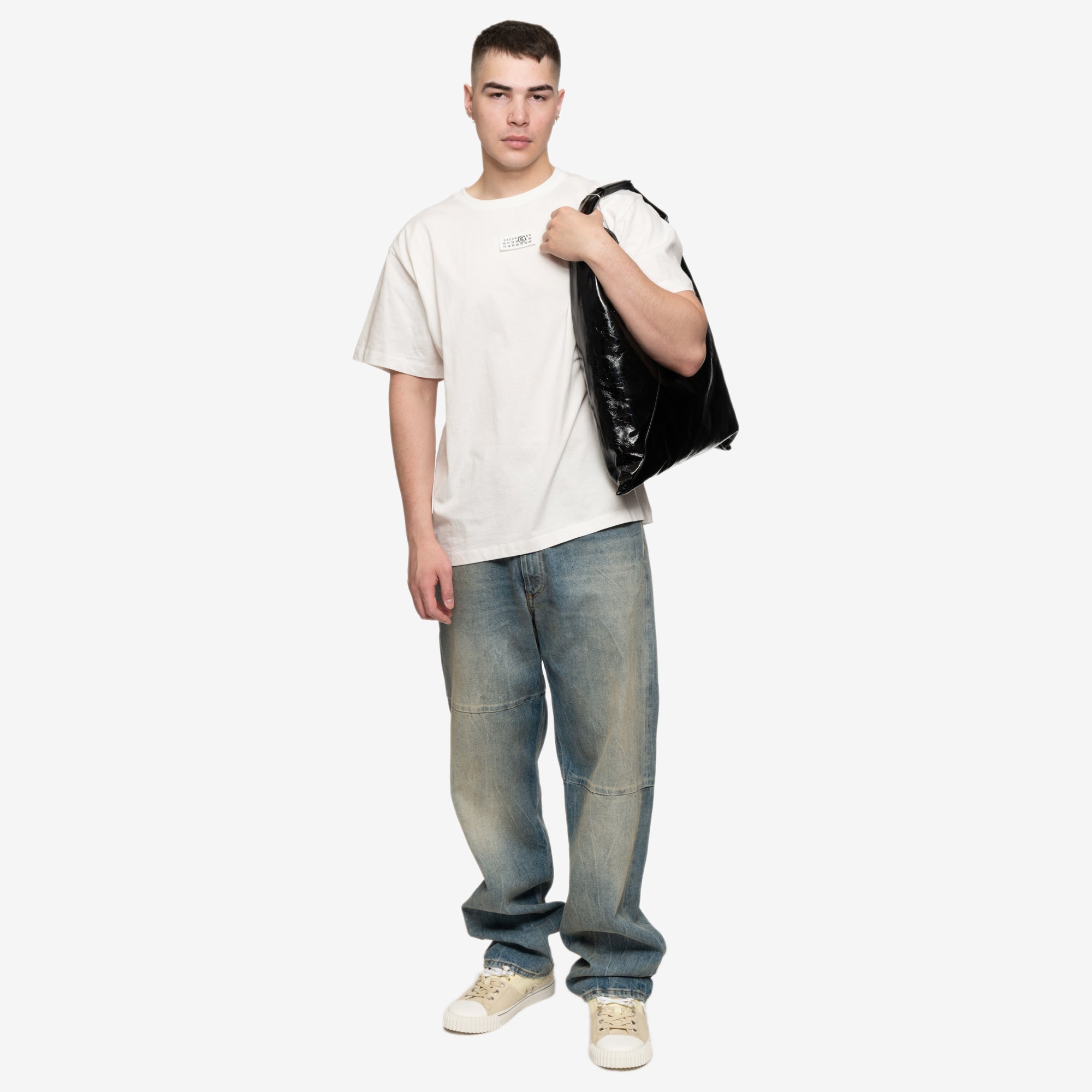 MM6 MM6 Label T-Shirt White - 2