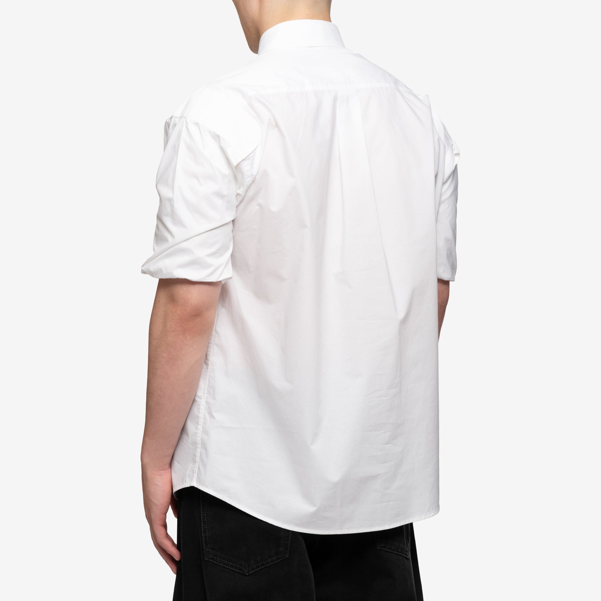MM6 Cinched Sleeve SS Shirt White - 4