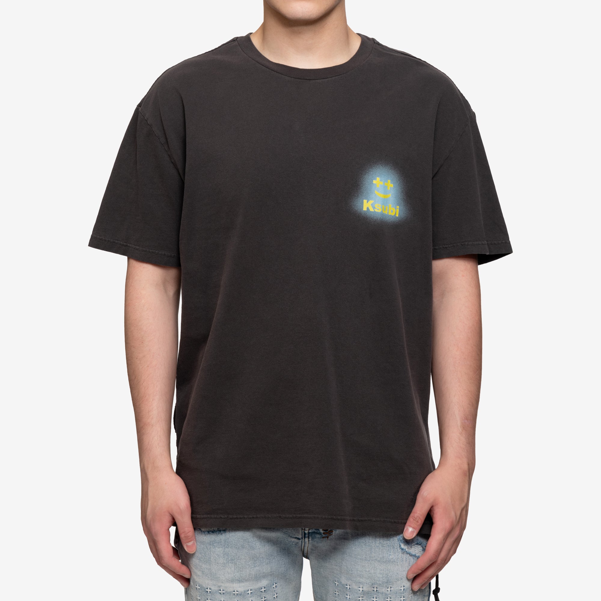 Ksubi Happy Glow Biggie Tee Faded Black - 1