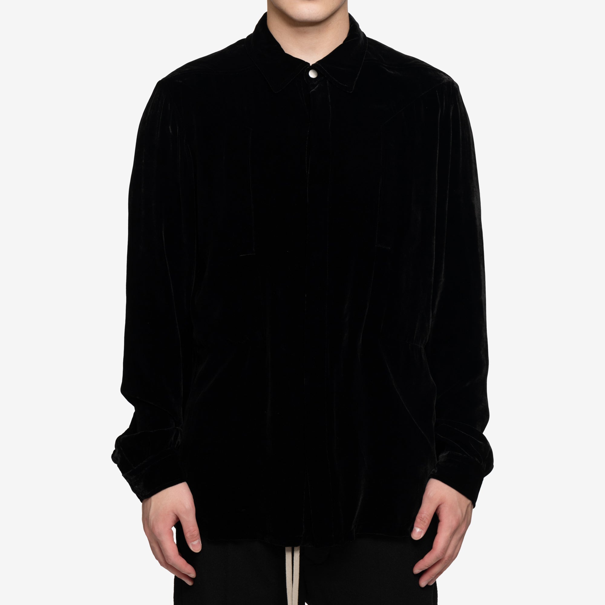 Rick Owens Fog Pocket Outershirt Black - 1