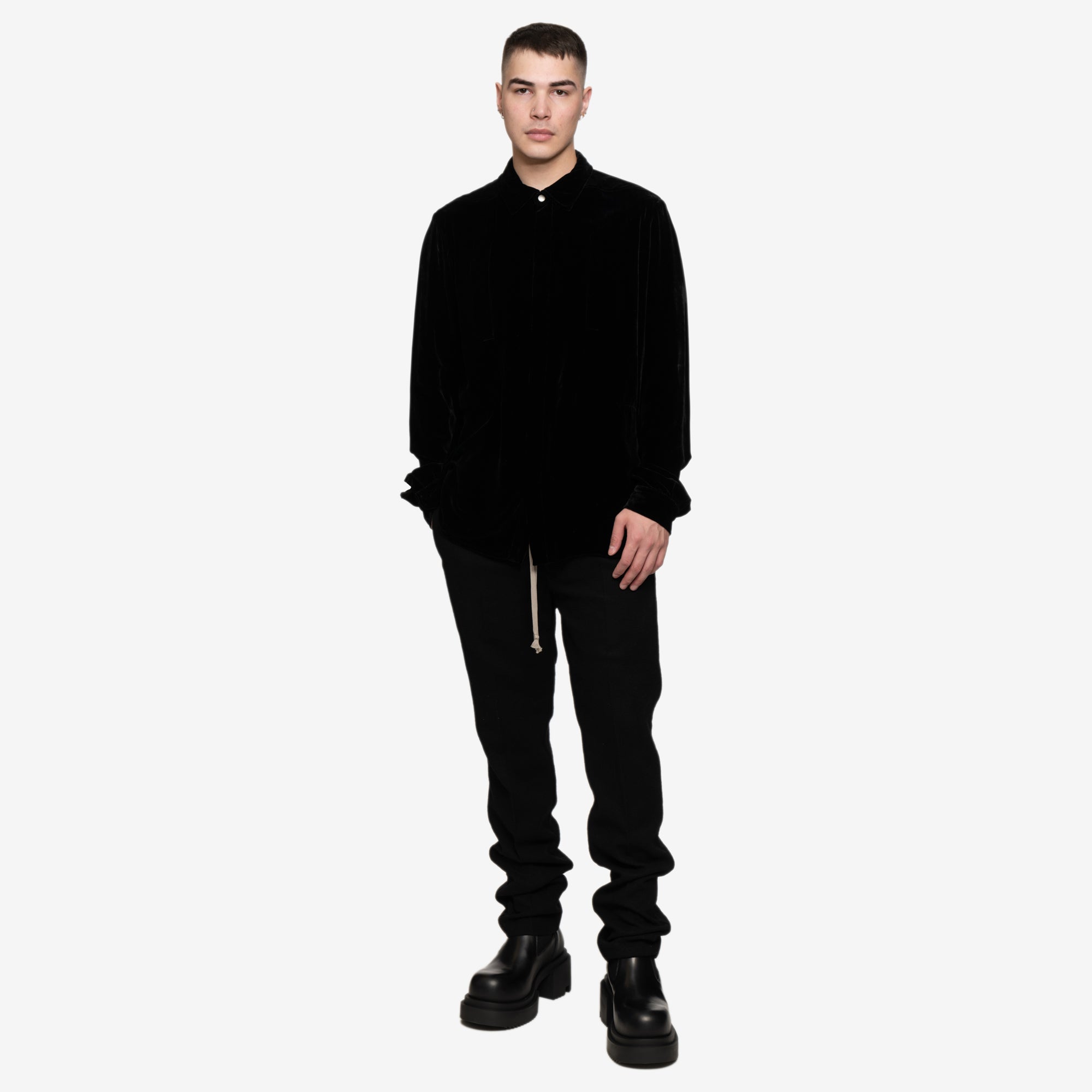 Rick Owens Fog Pocket Outershirt Black - 2