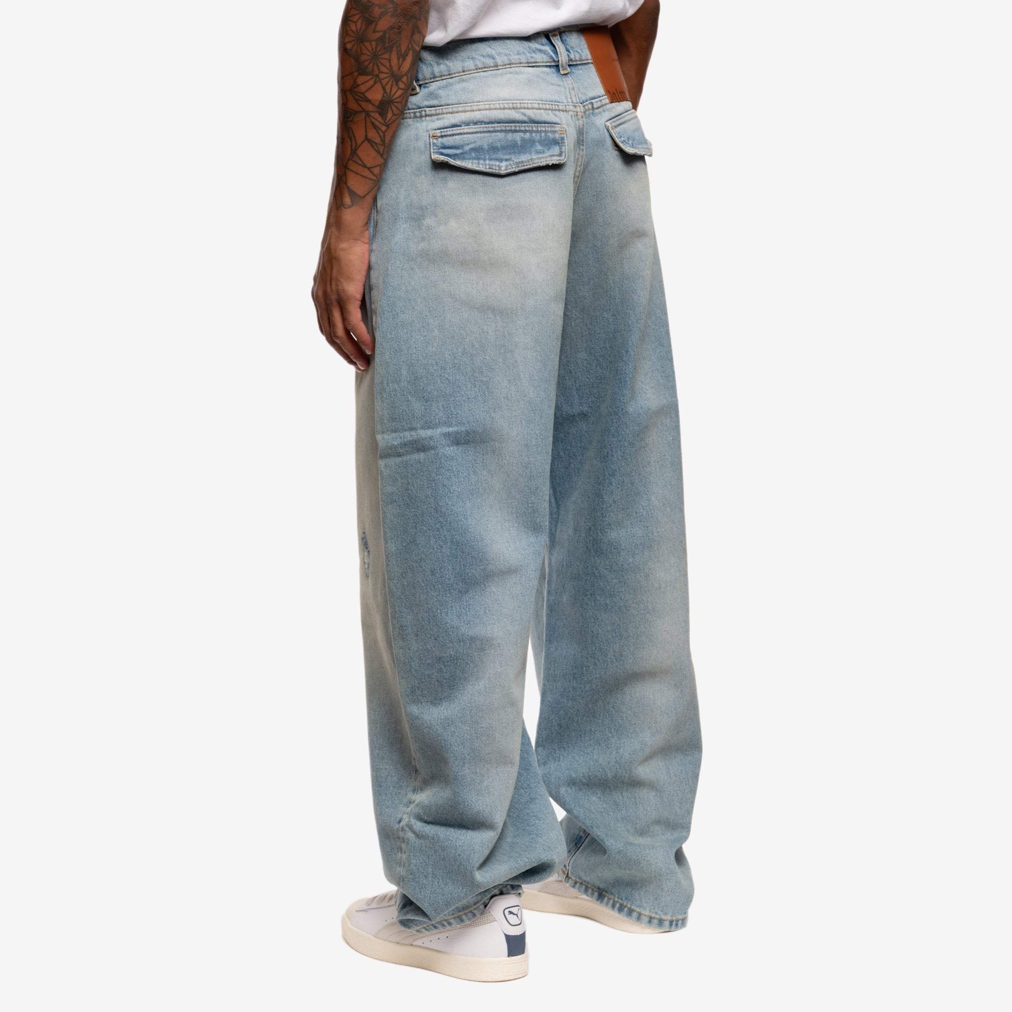 Palm Angels Hunter Carrot Denim Pants Light Blue - 4