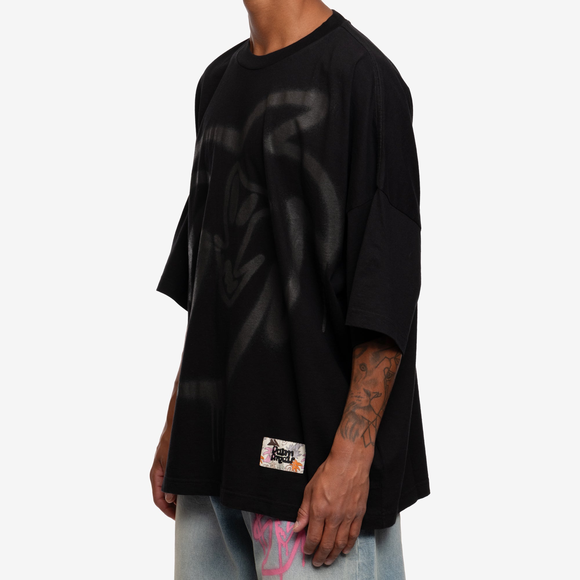Palm Angels Spray Hunter Loose T-Shirt Black - 3