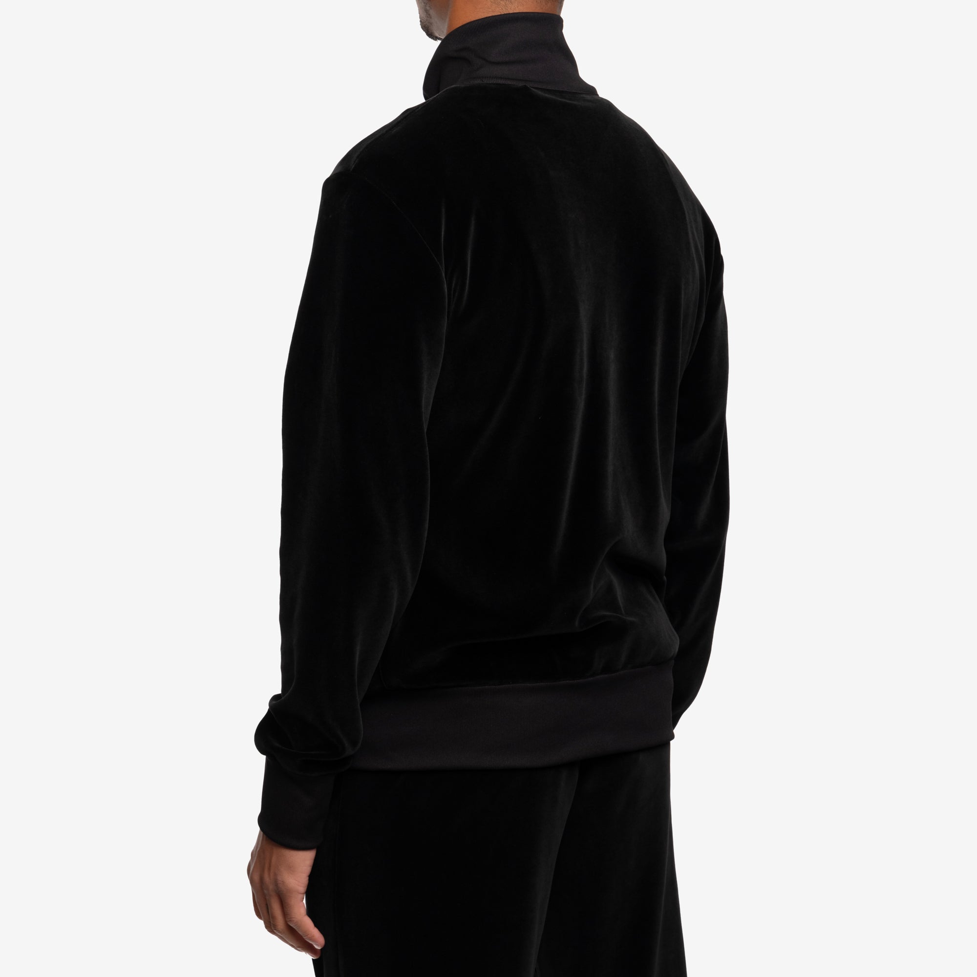 Palm Angels Velvet Track Jacket Black - 4