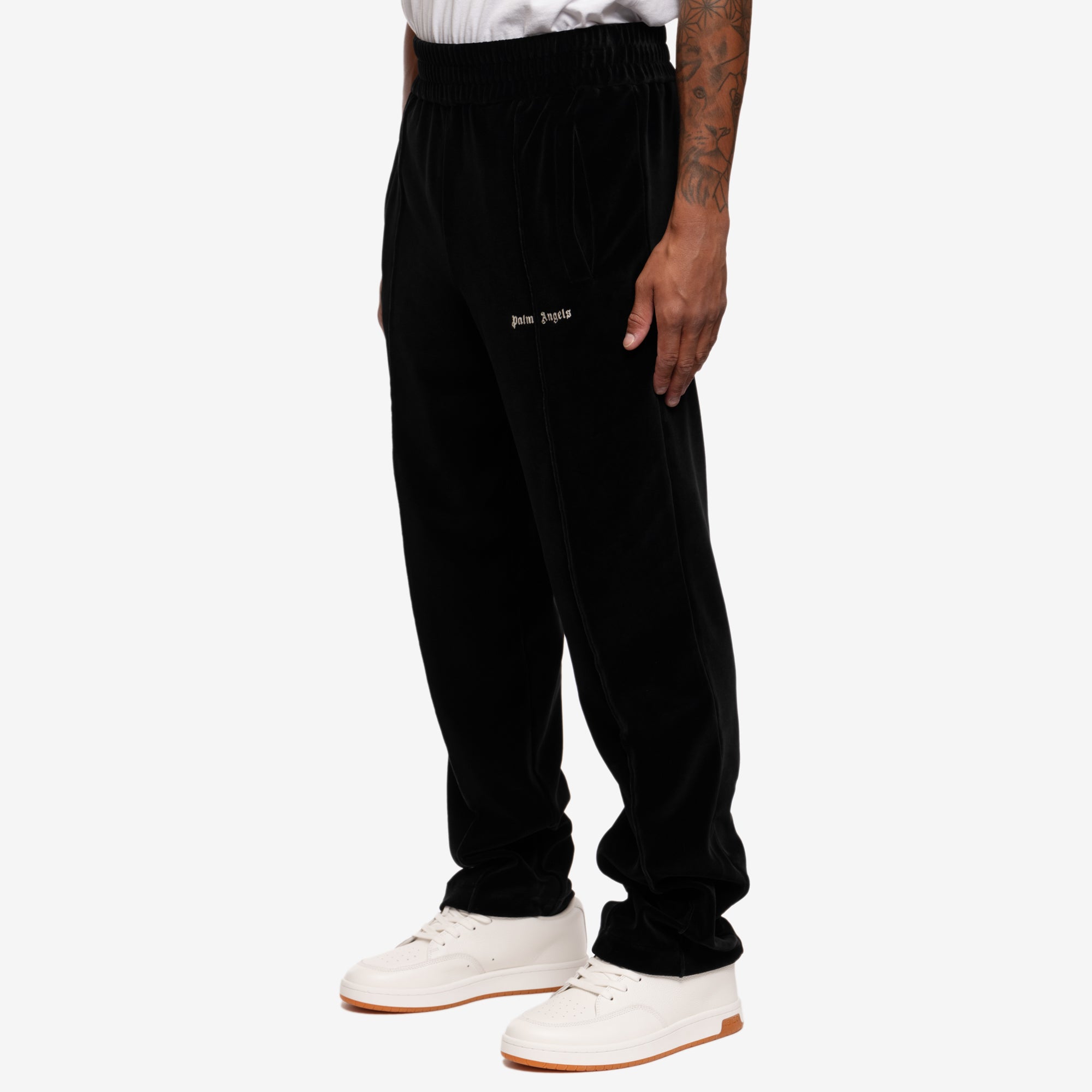 Palm Angels Velvet Track Pants Black - 3