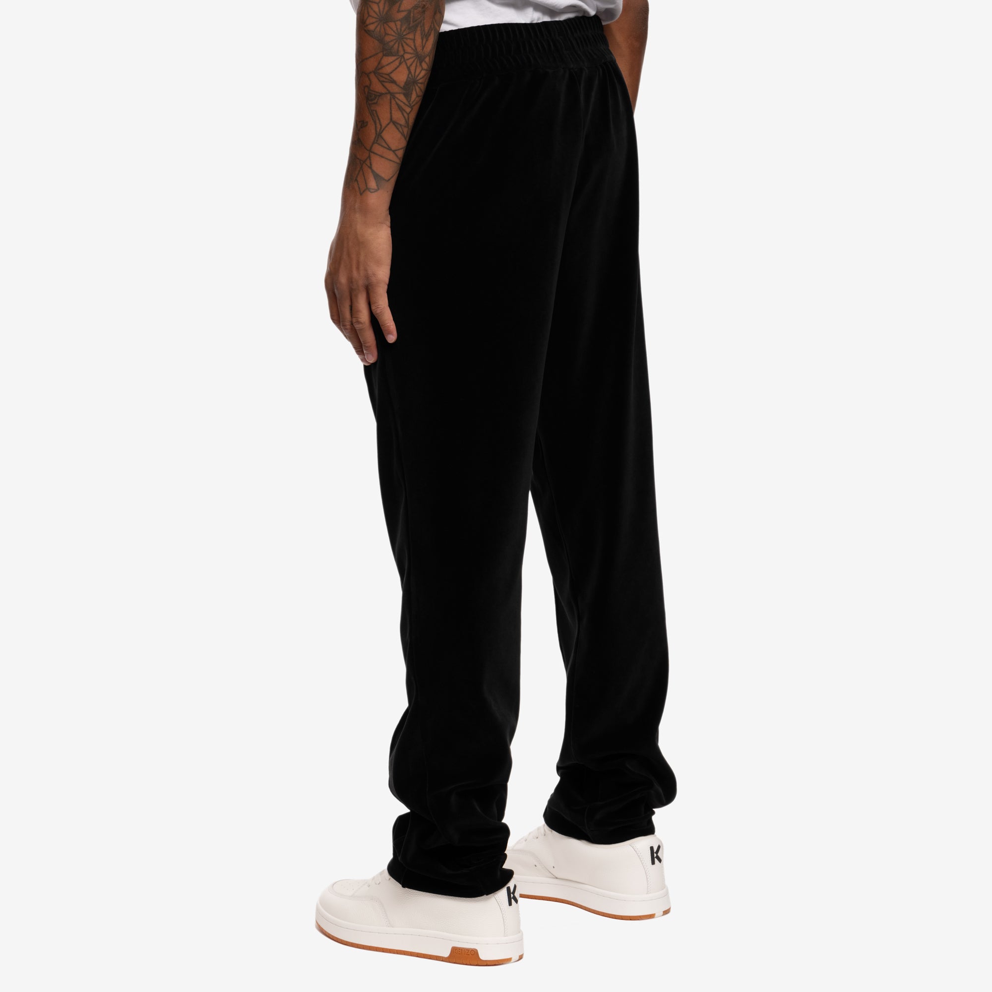 Palm Angels Velvet Track Pants Black - 4