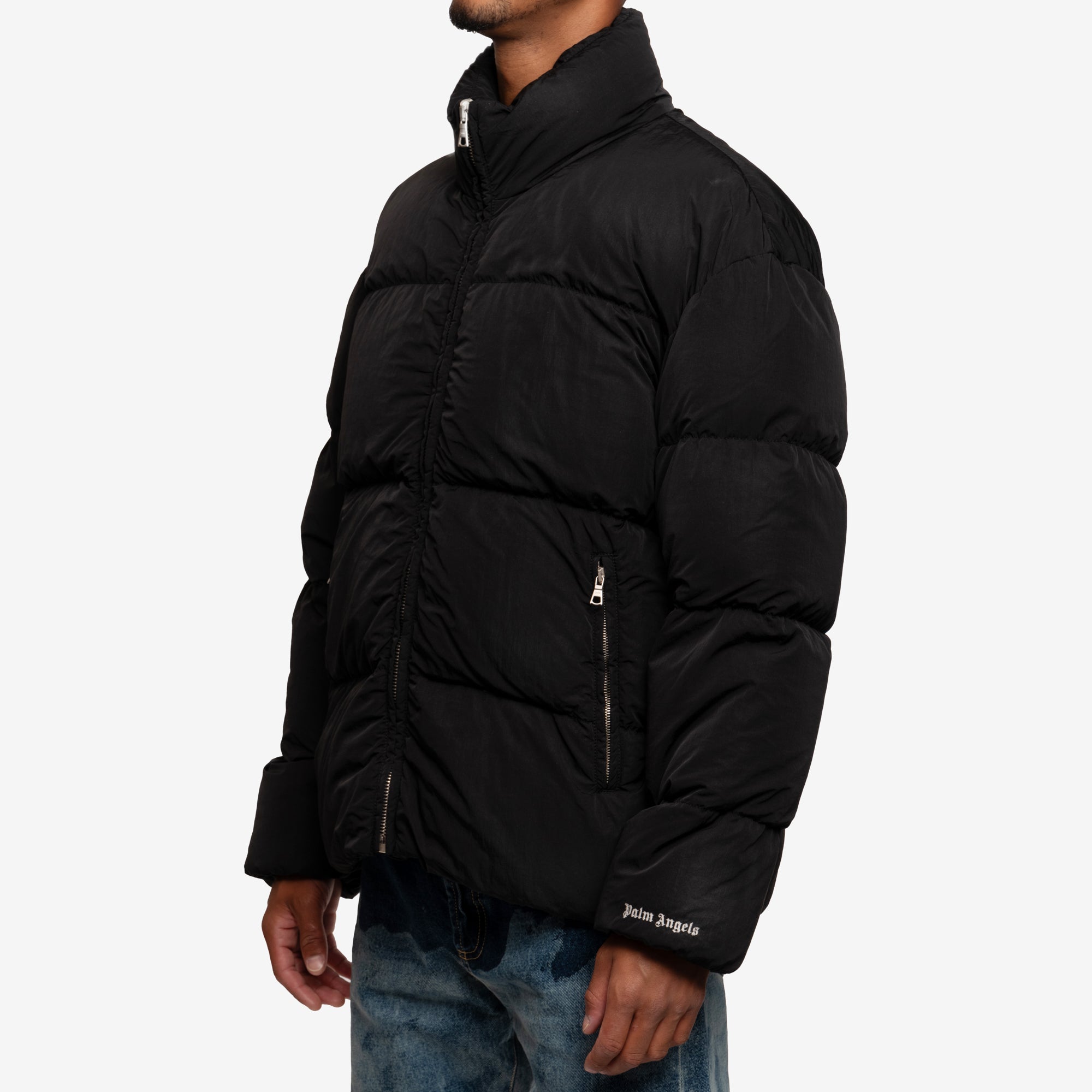 Palm Angels Cloudy Wash Down Jacket Black - 3