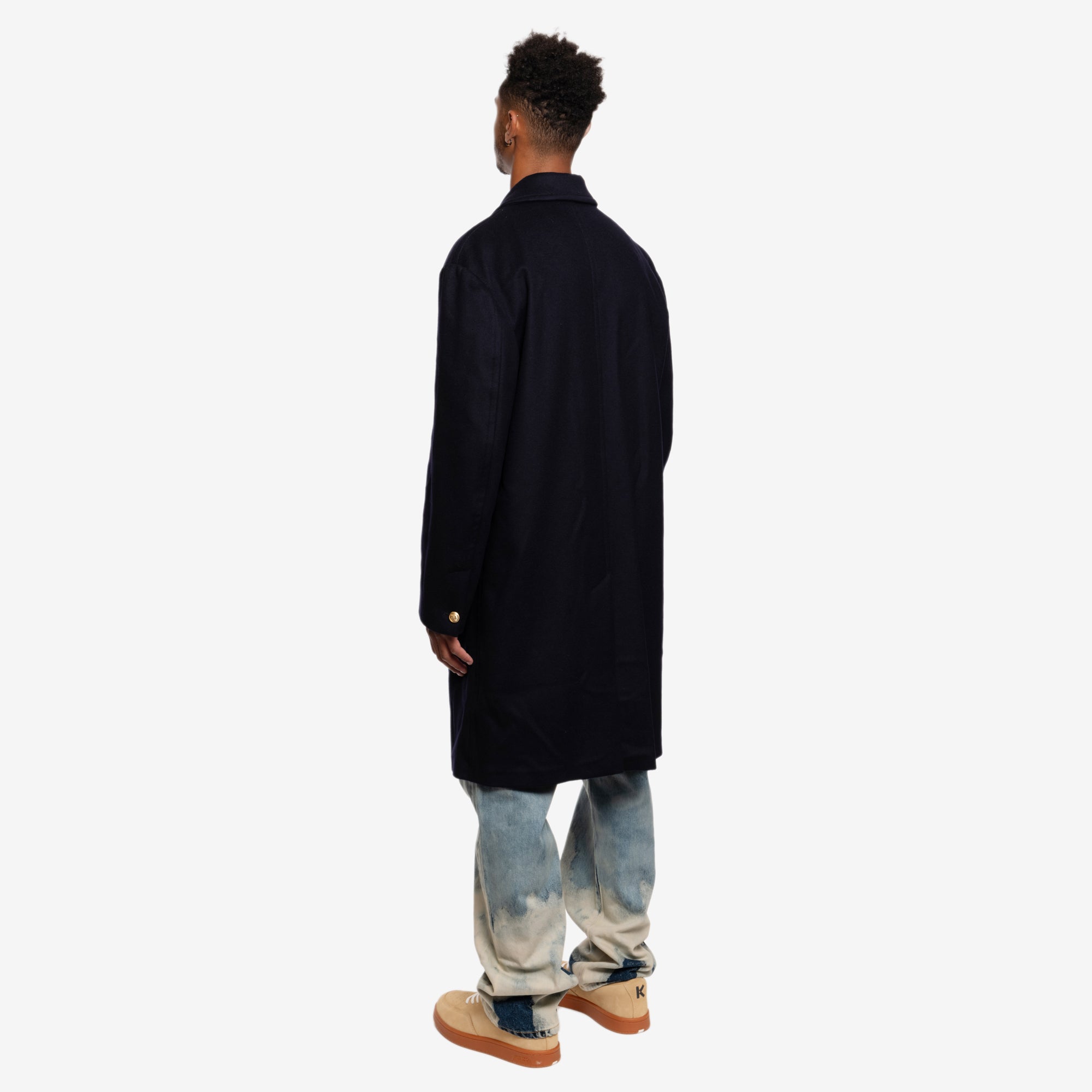 Palm Angels Sartorial Tape Uniform Coat Navy - 4