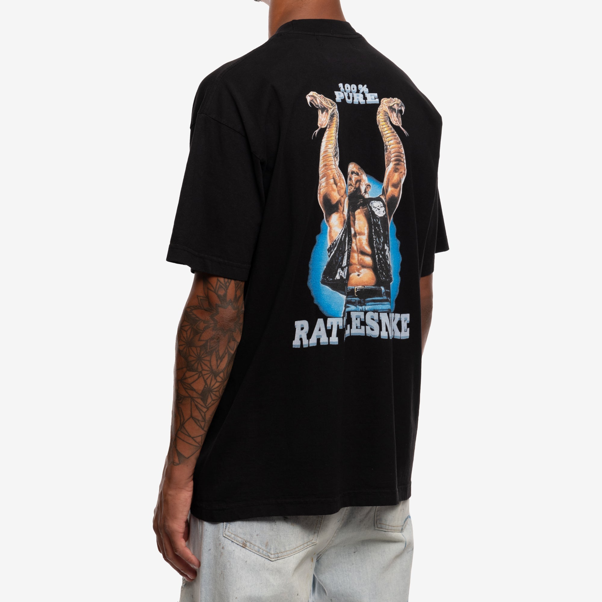 Dom Rebel Stone Cold Vintage Crystal T-Shirt Black - 4