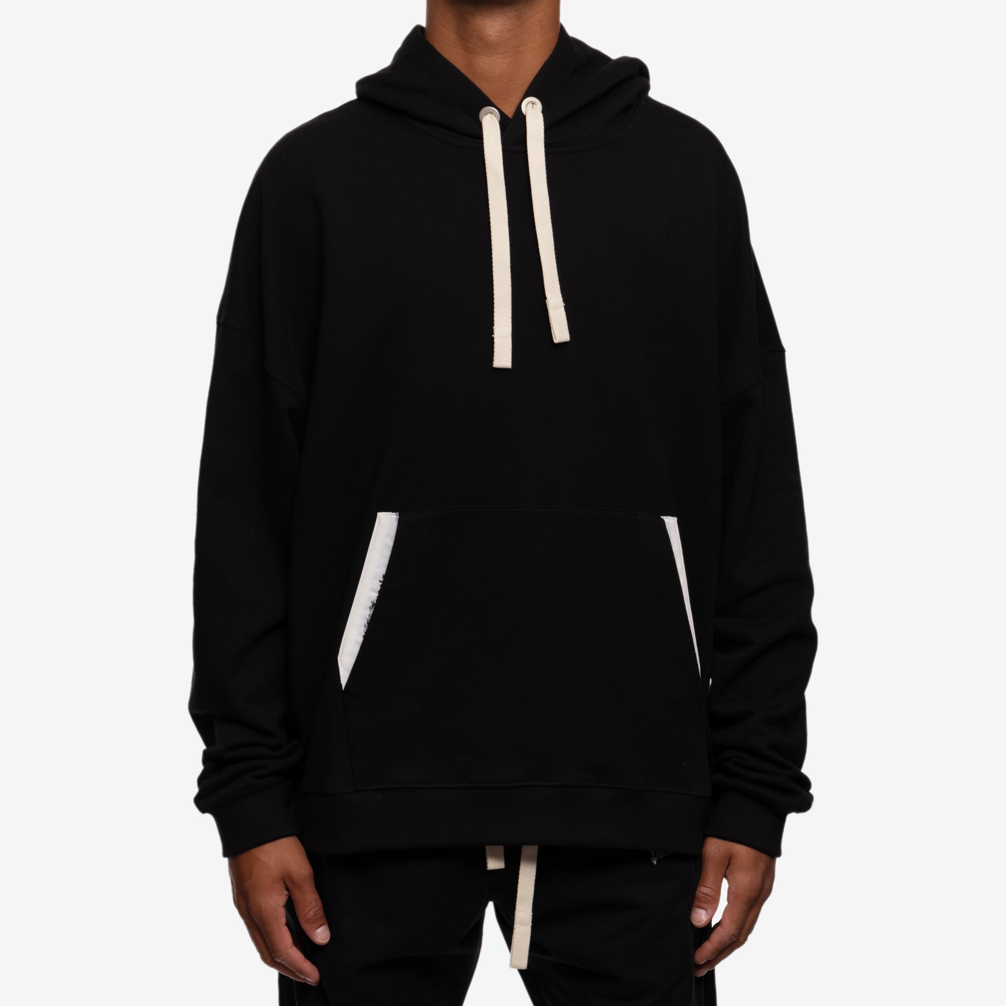 Palm Angels Sartorial Tape Hoody Black - 1