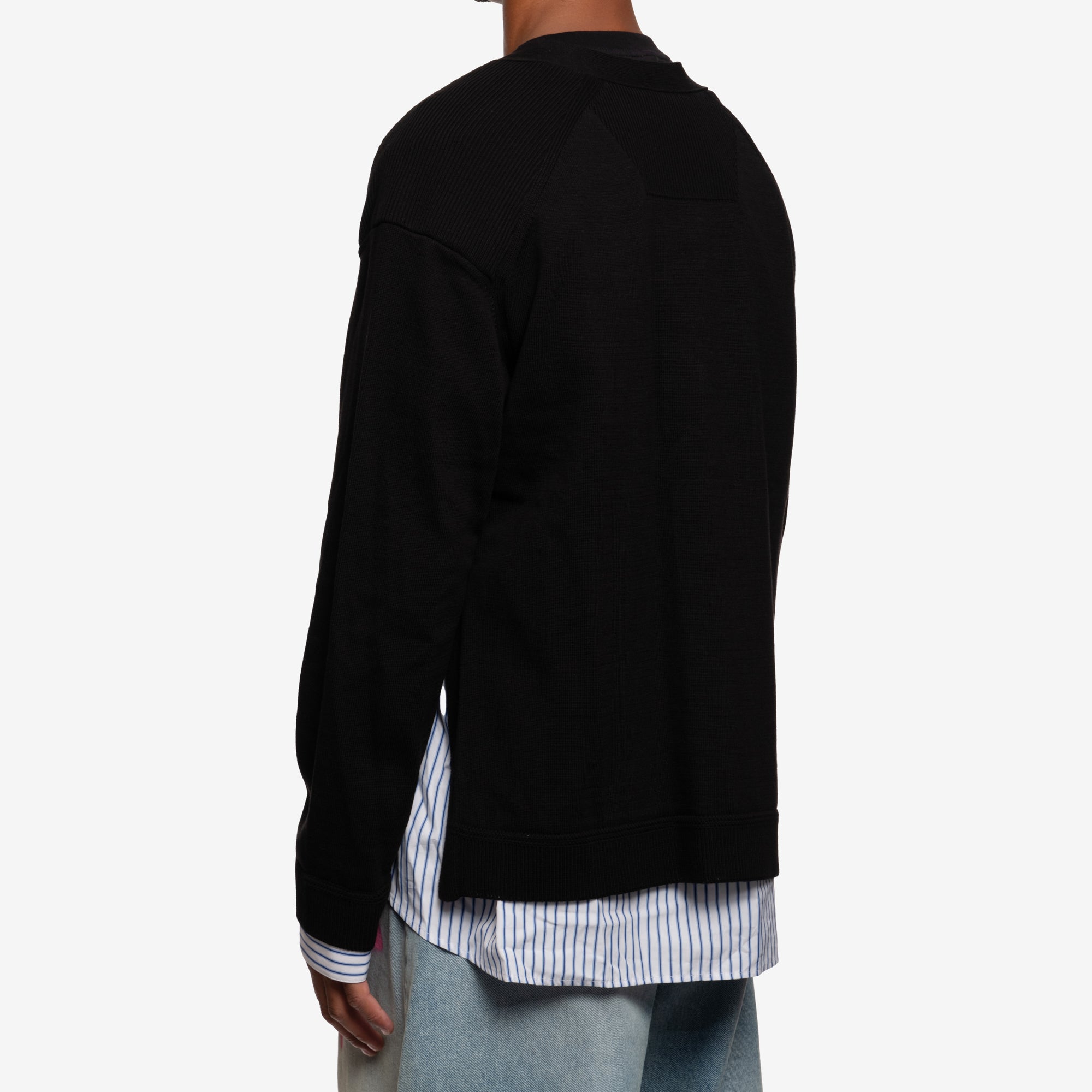 Juun.J Shirt Layered Cardigan Black - 4