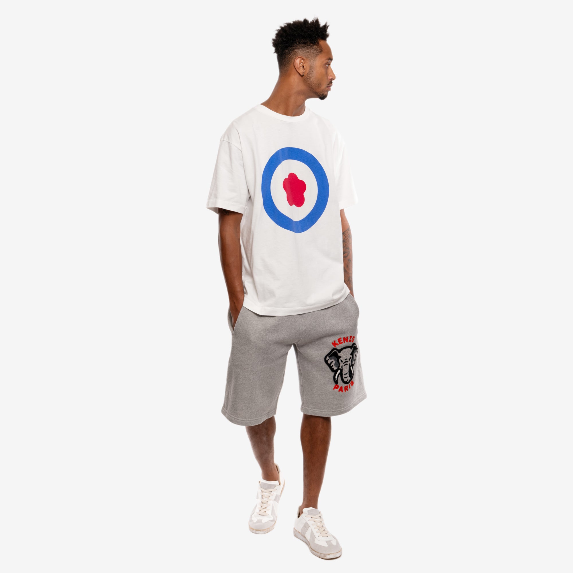 Kenzo Kenzo Target Oversize T-Shirt Off White - 2