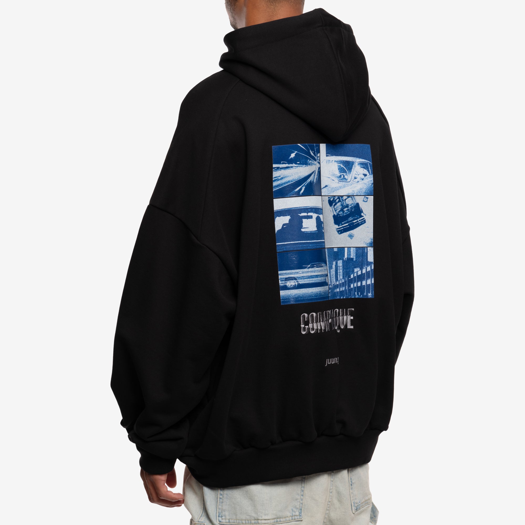 Juun.J Oversize Cotton Hoody Black - 3