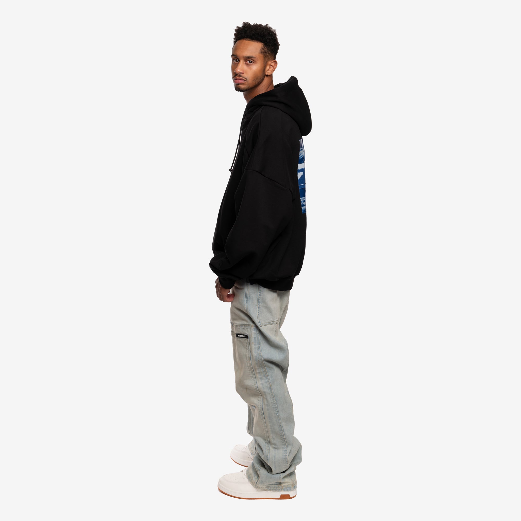 Juun.J Oversize Cotton Hoody Black - 2