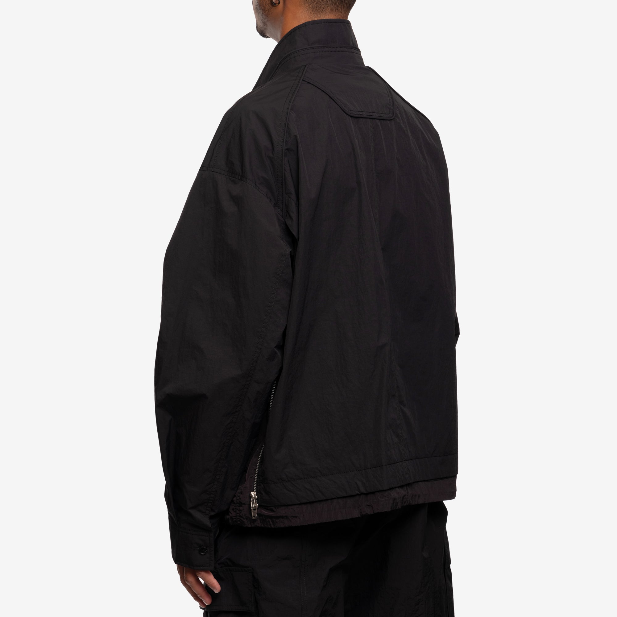 Juun.J Side Zip Detail Zip Up Shirt Black - 4
