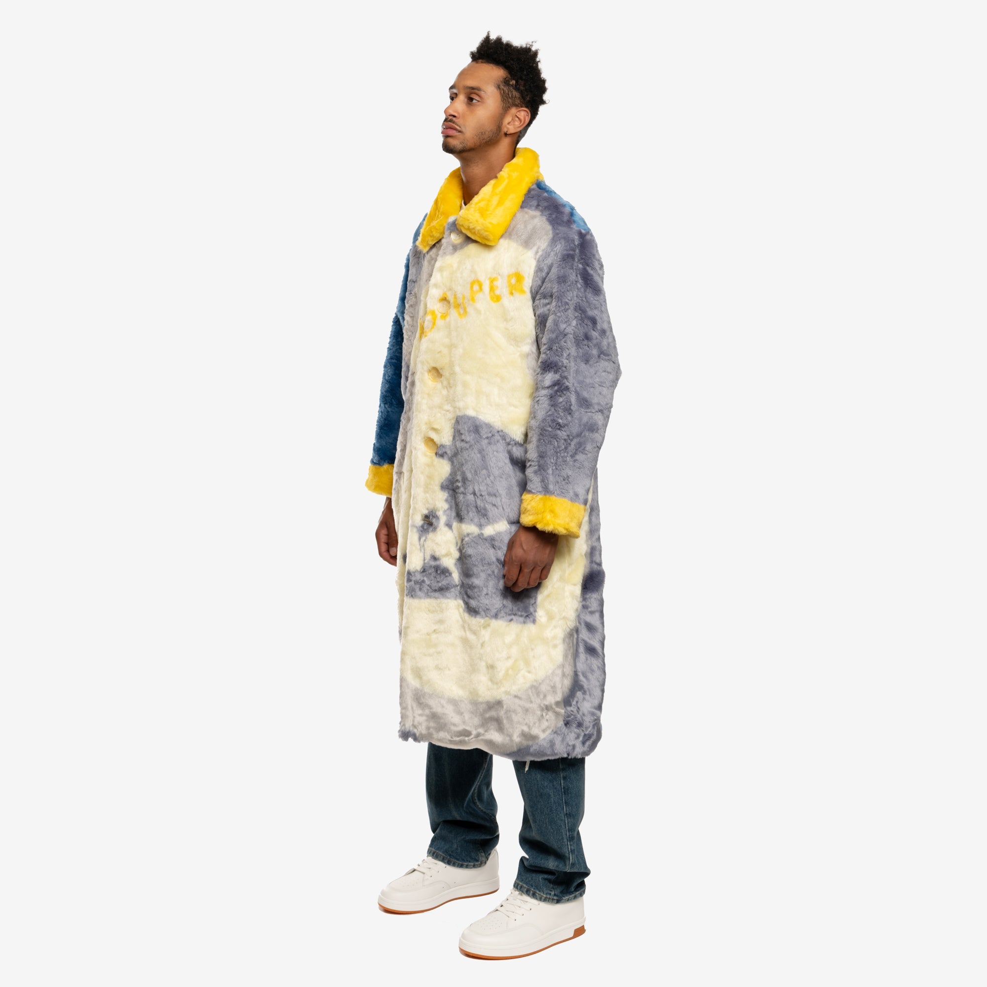 KidSuper Improve Furry Long Coat Multi - 3