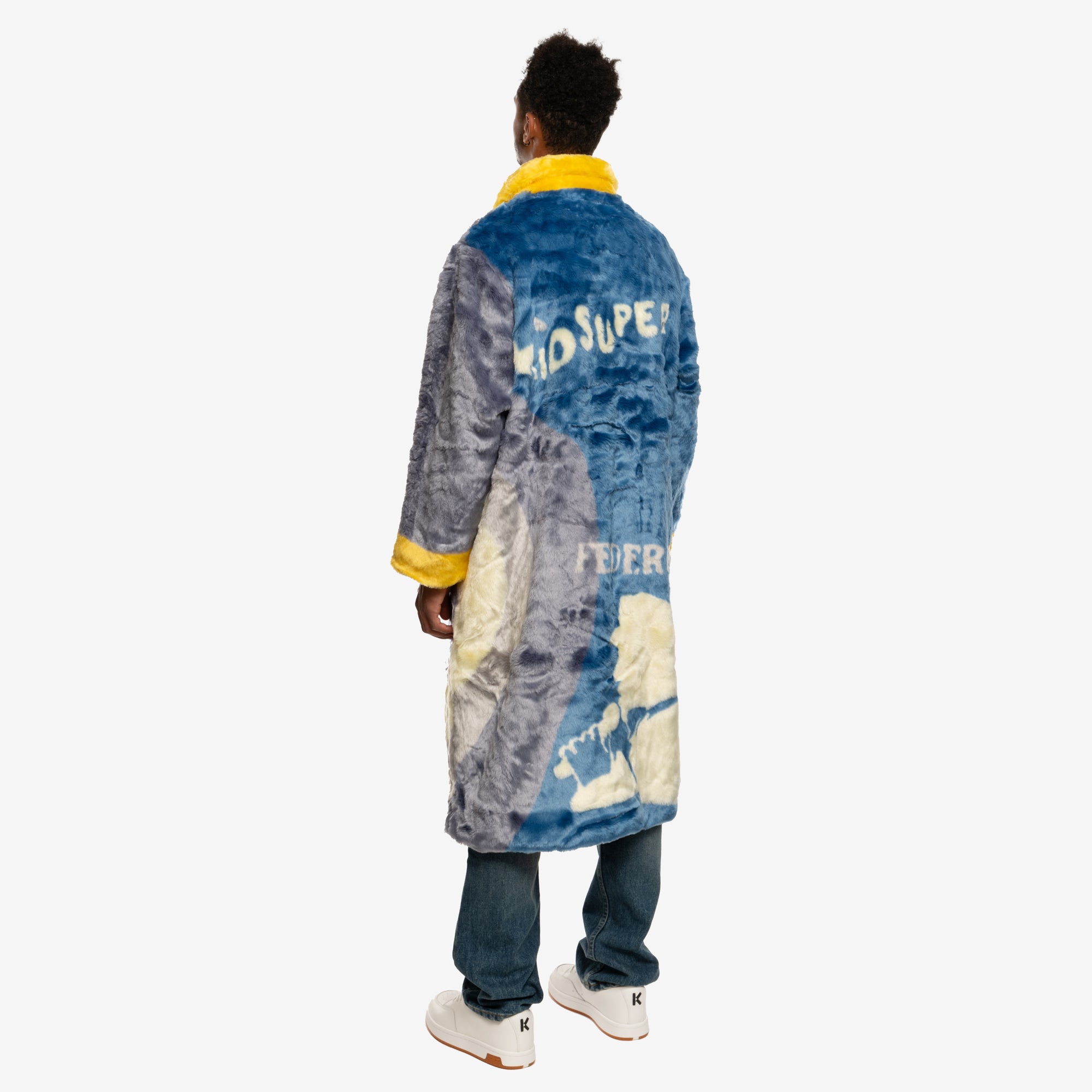 KidSuper Improve Furry Long Coat Multi - 4