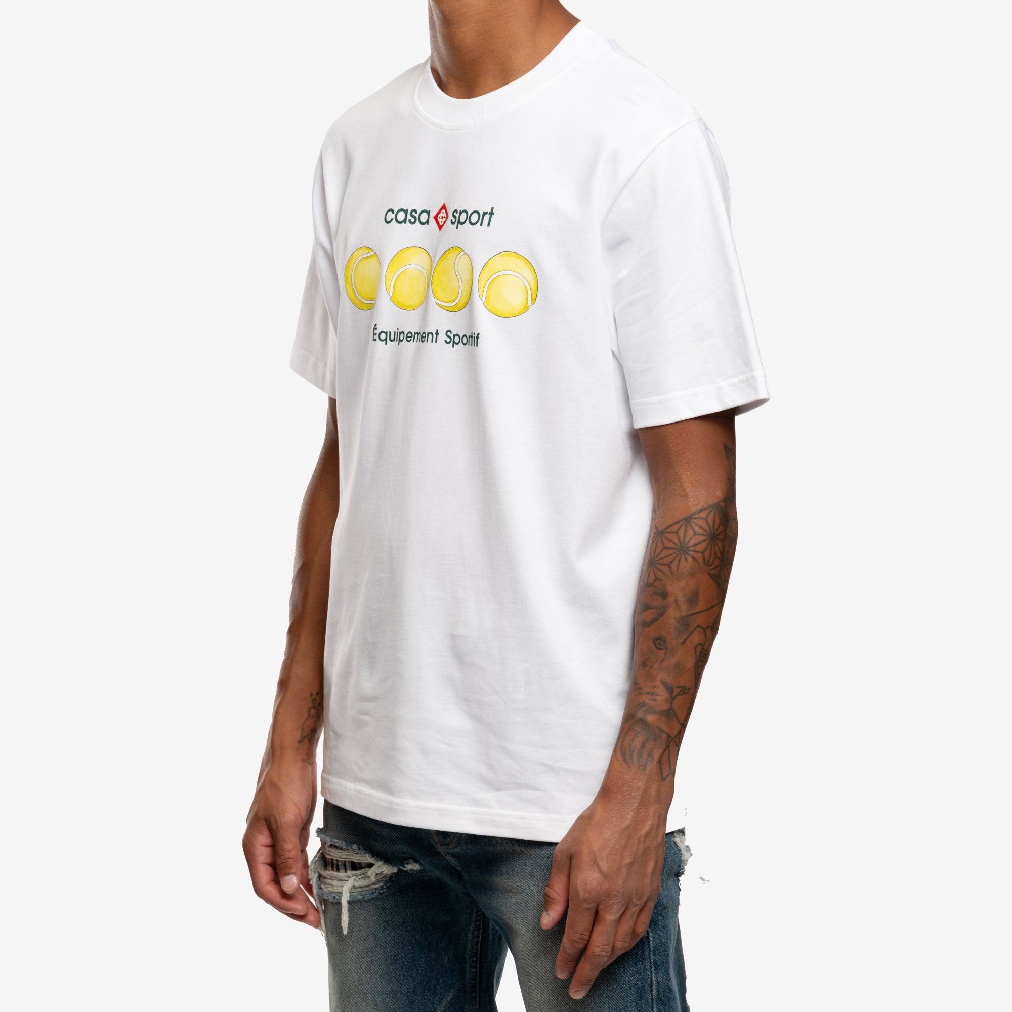 Casablanca Casa Sport Tennis Ball T-Shirt White - 3