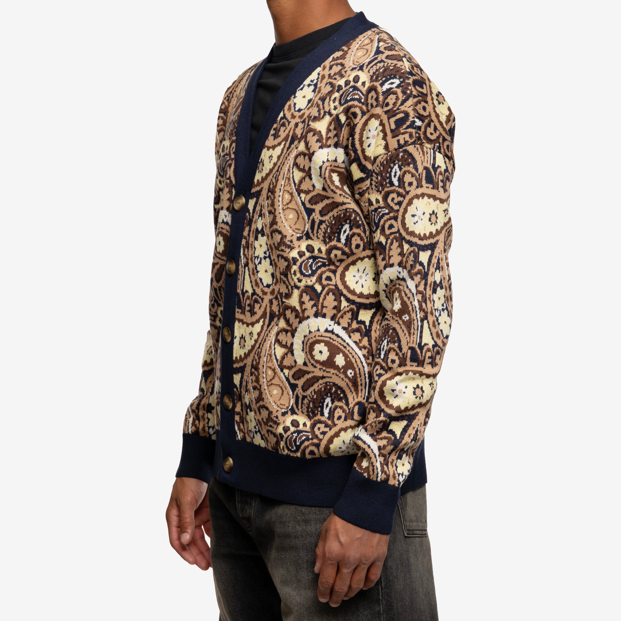 Drôle de Monsieur Le Cardigan Paisley Navy - 3