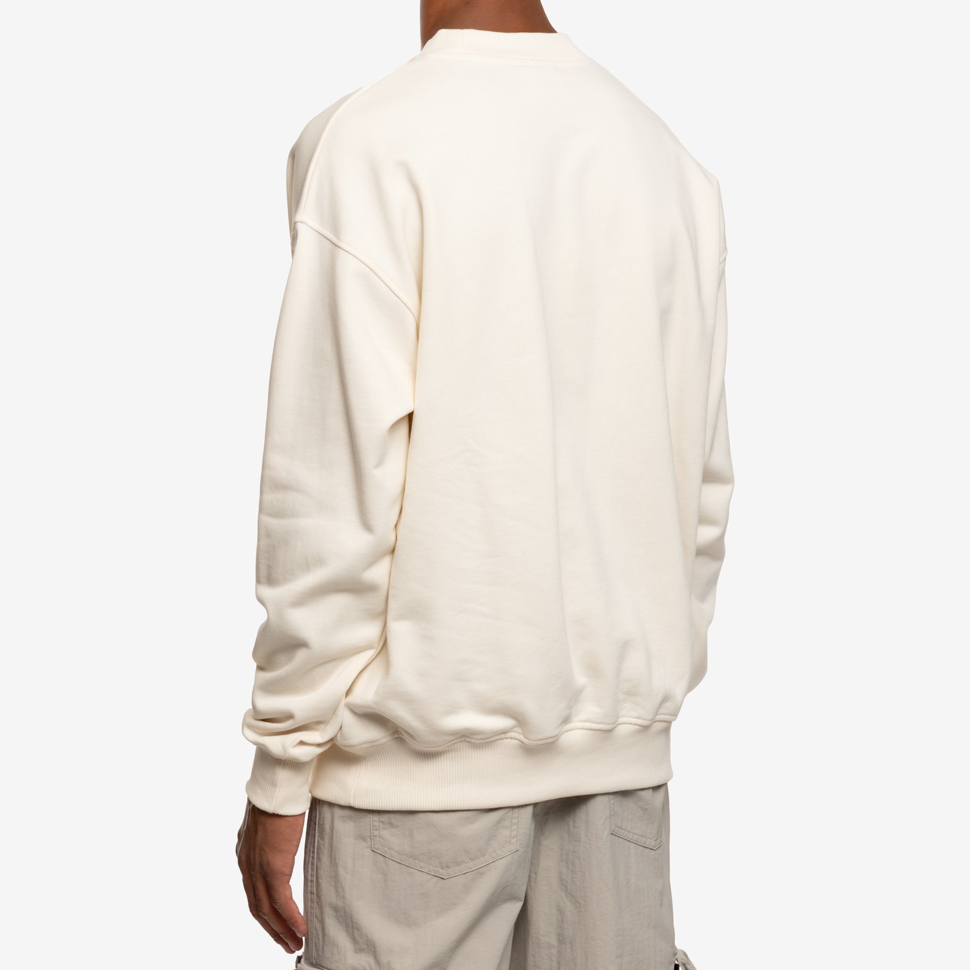 Drôle de Monsieur Le Sweat Slogan a Fleurs Cream - 4