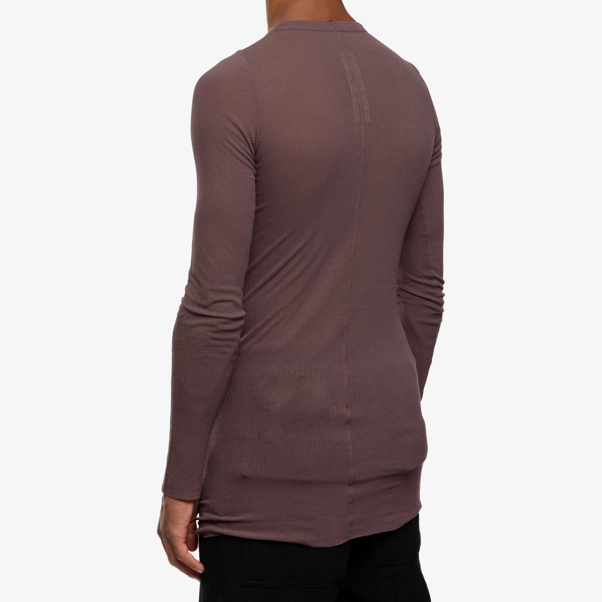 Rick Owens Rib Long Sleeve Amethyst T-Shirt Amethyst - 4