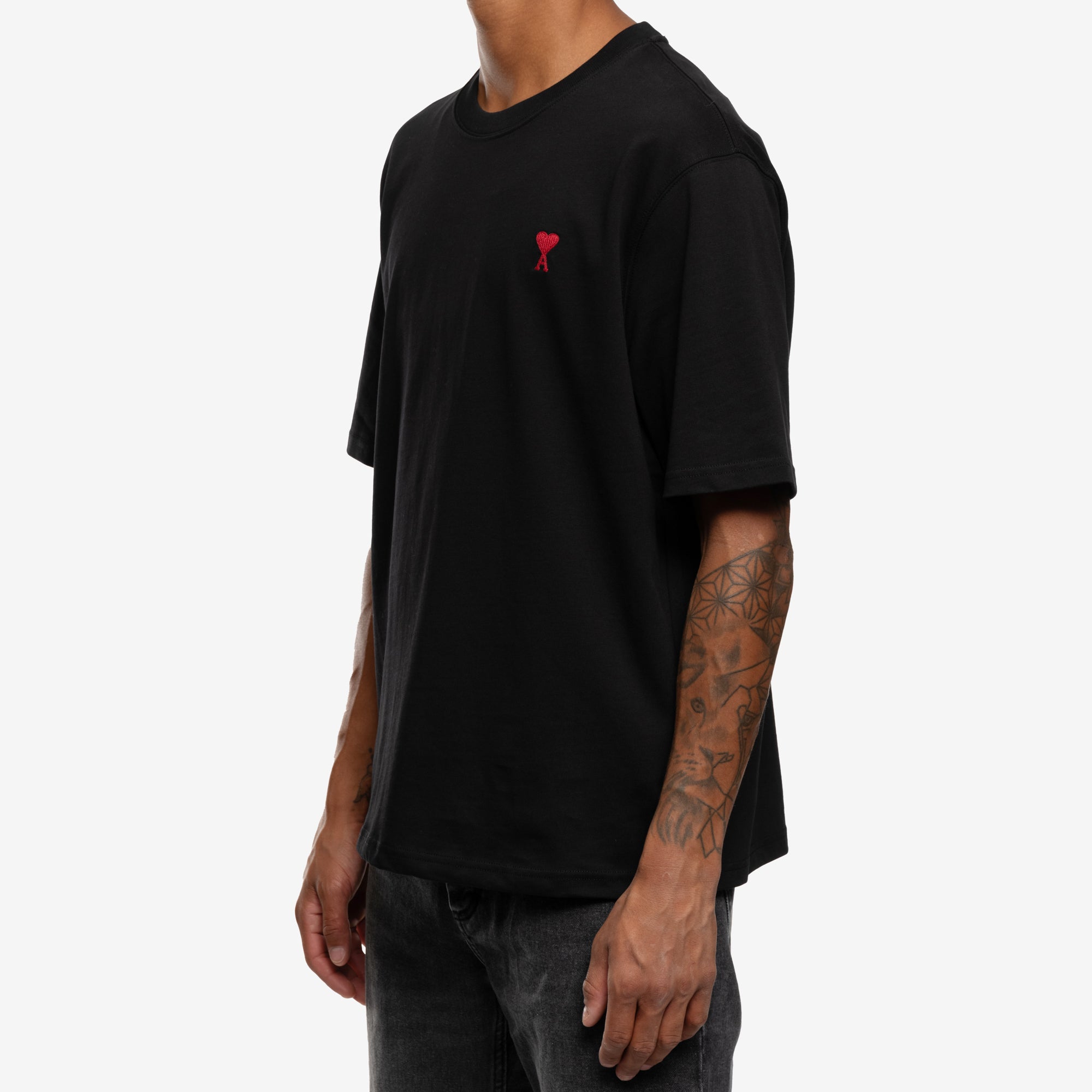 AMI Red Ami de Coeur T-Shirt Black - 3