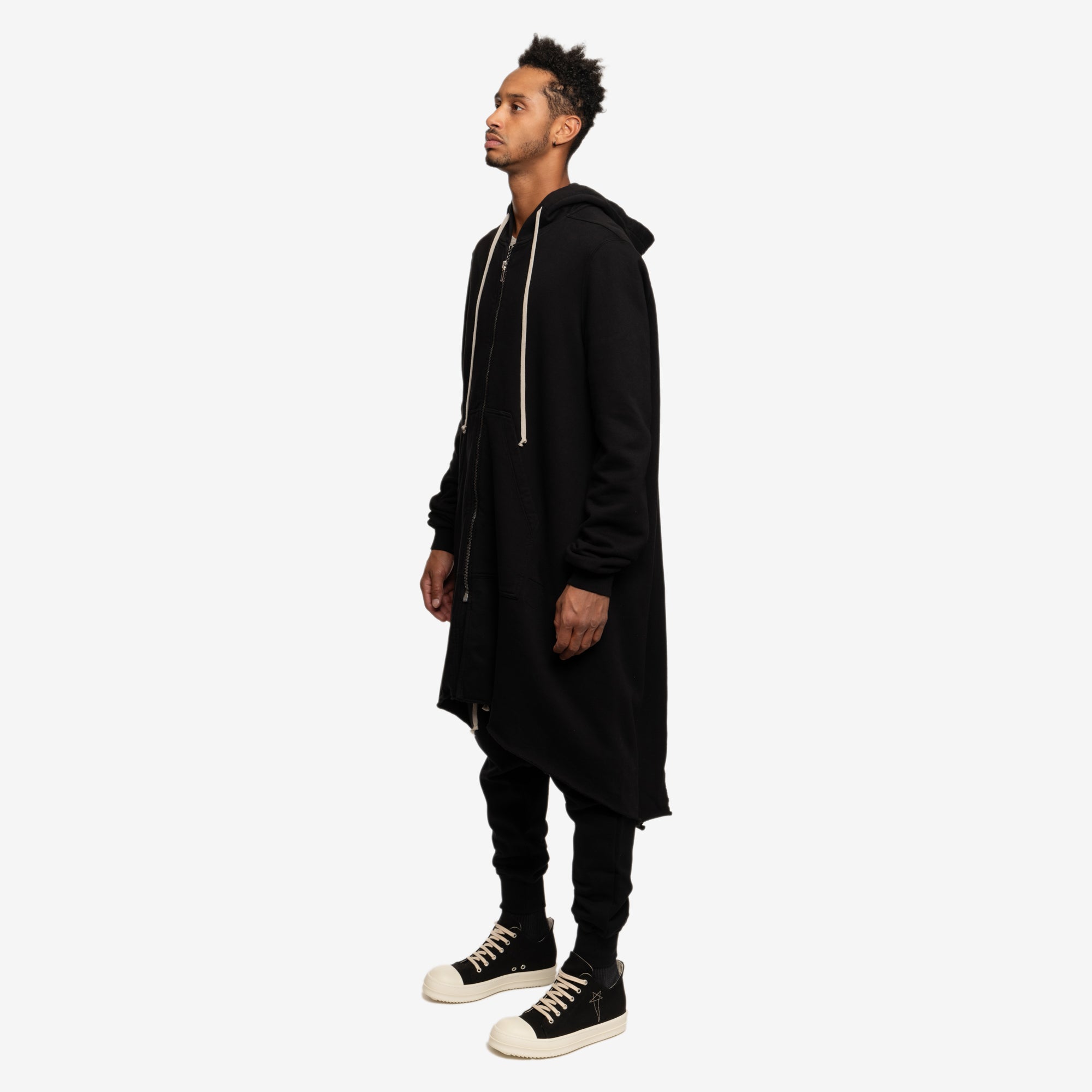 Rick Owens DRKSHDW Luxor Hooded Fishtail Parka Black - 3