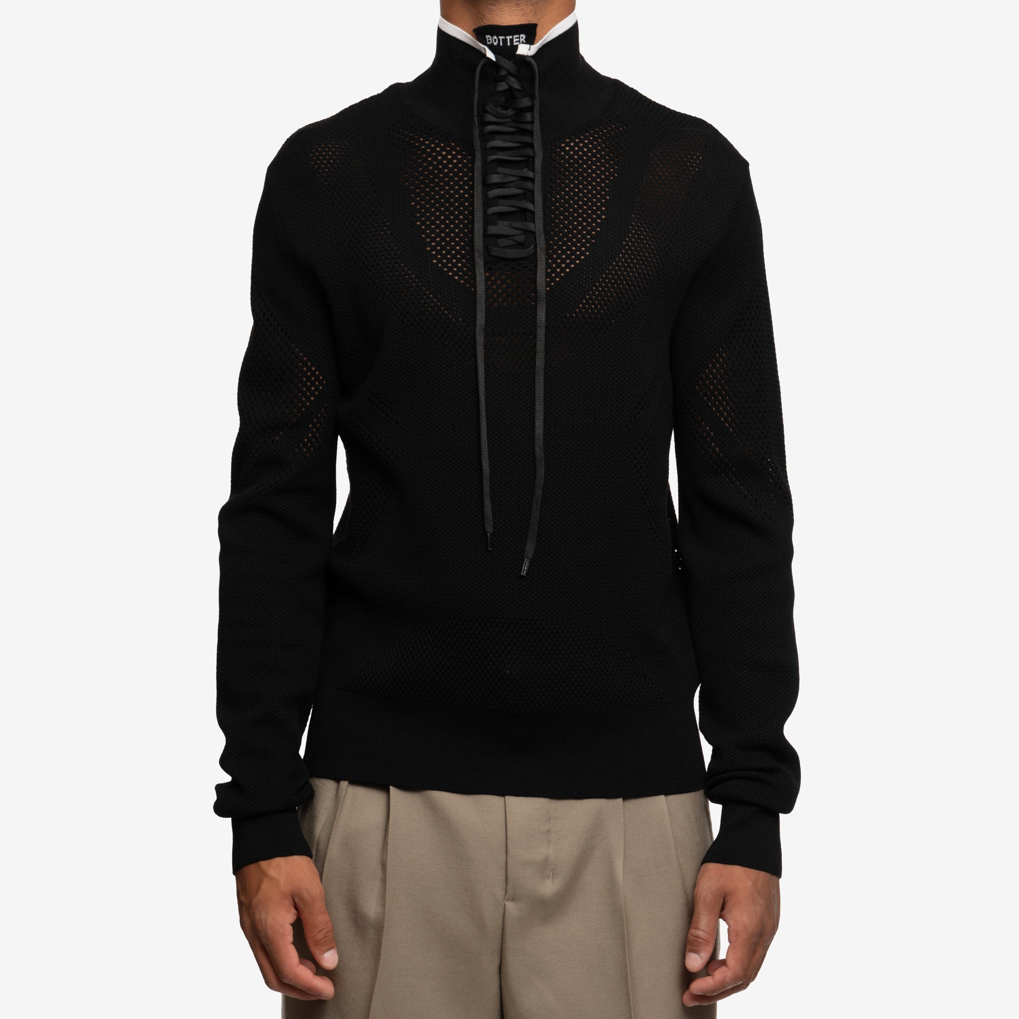BOTTER Knitted Sneaker Turtleneck Black - 1