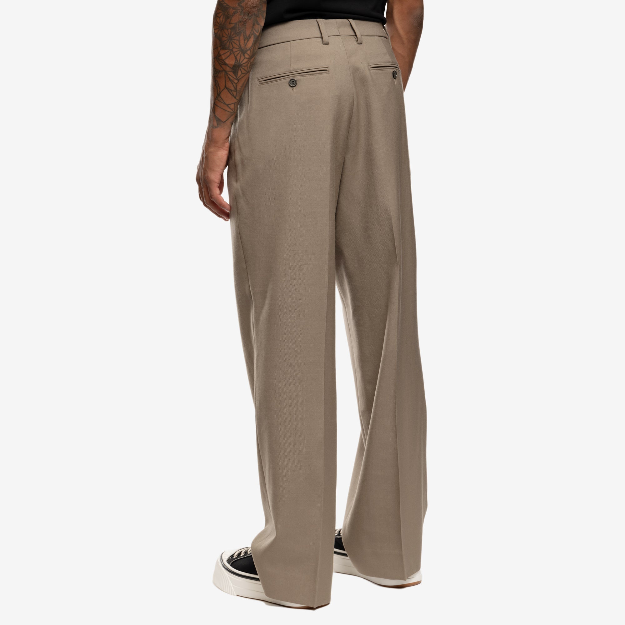 AMI Straight Fit Trousers Taupe - 4