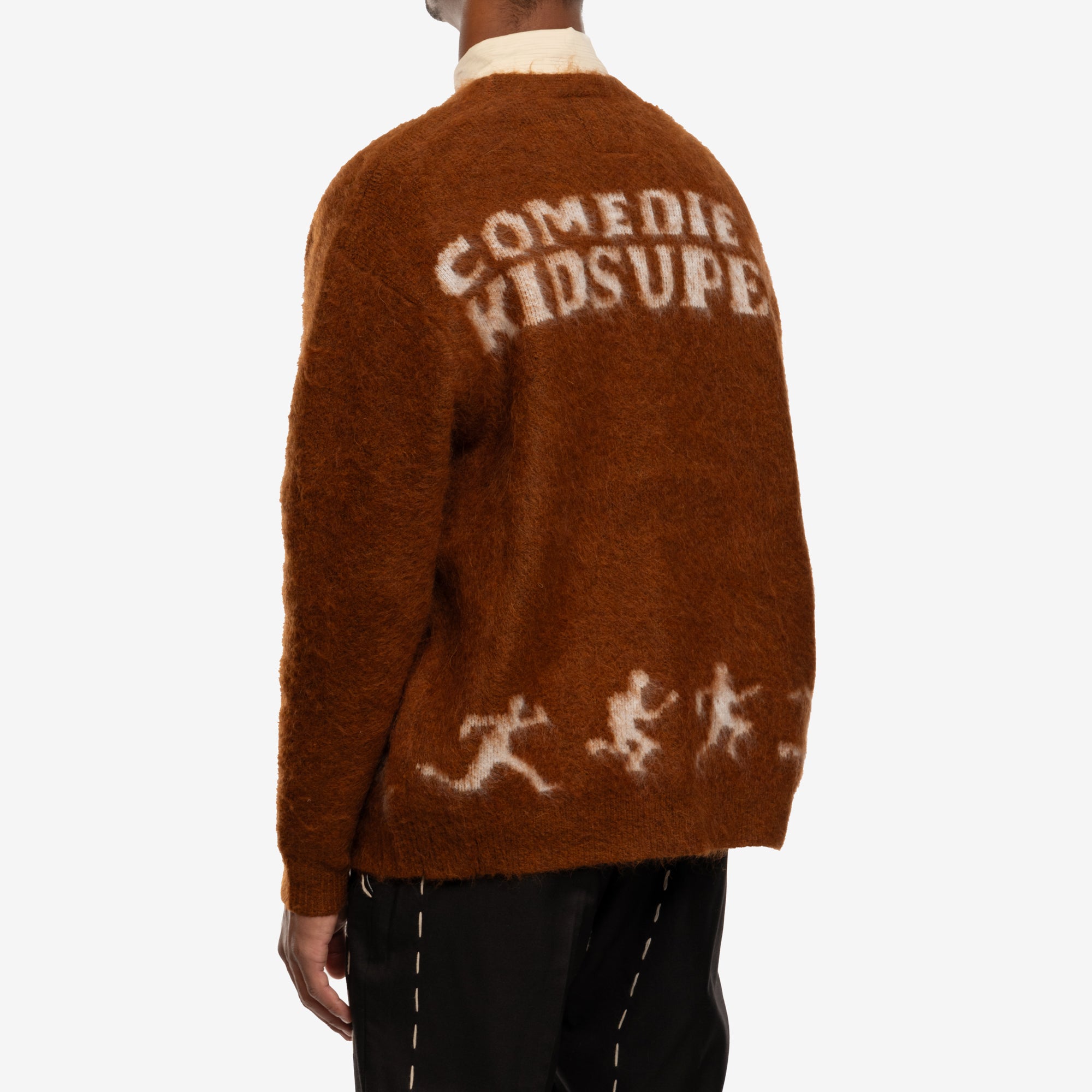 KidSuper Comedie de Kidsuper Mohair Cardigan Brown - 4