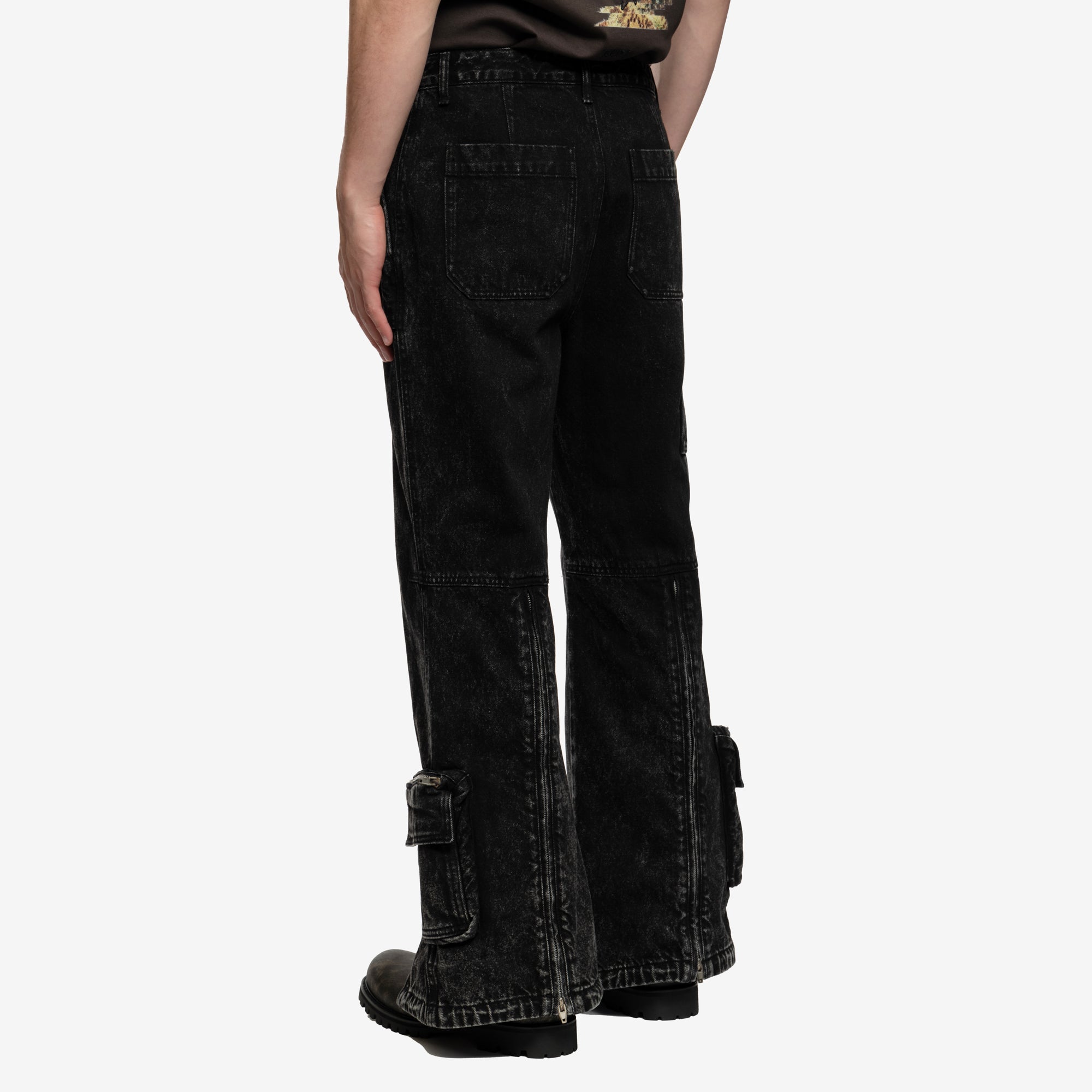 Juun.J Pocket Detailed Denim Pants Black - 4