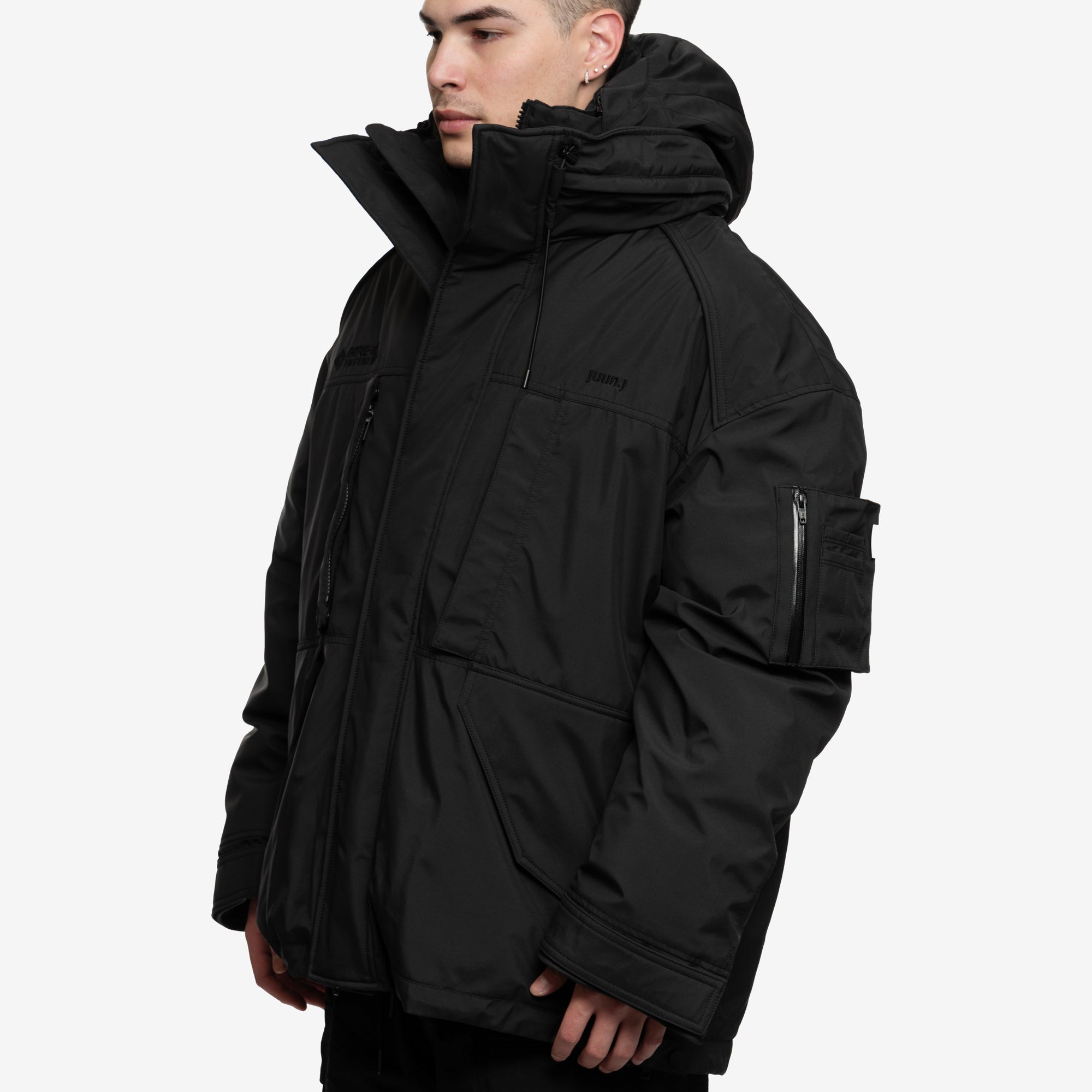 Juun.J Goretex Mid - Length Down Parka Black - 3