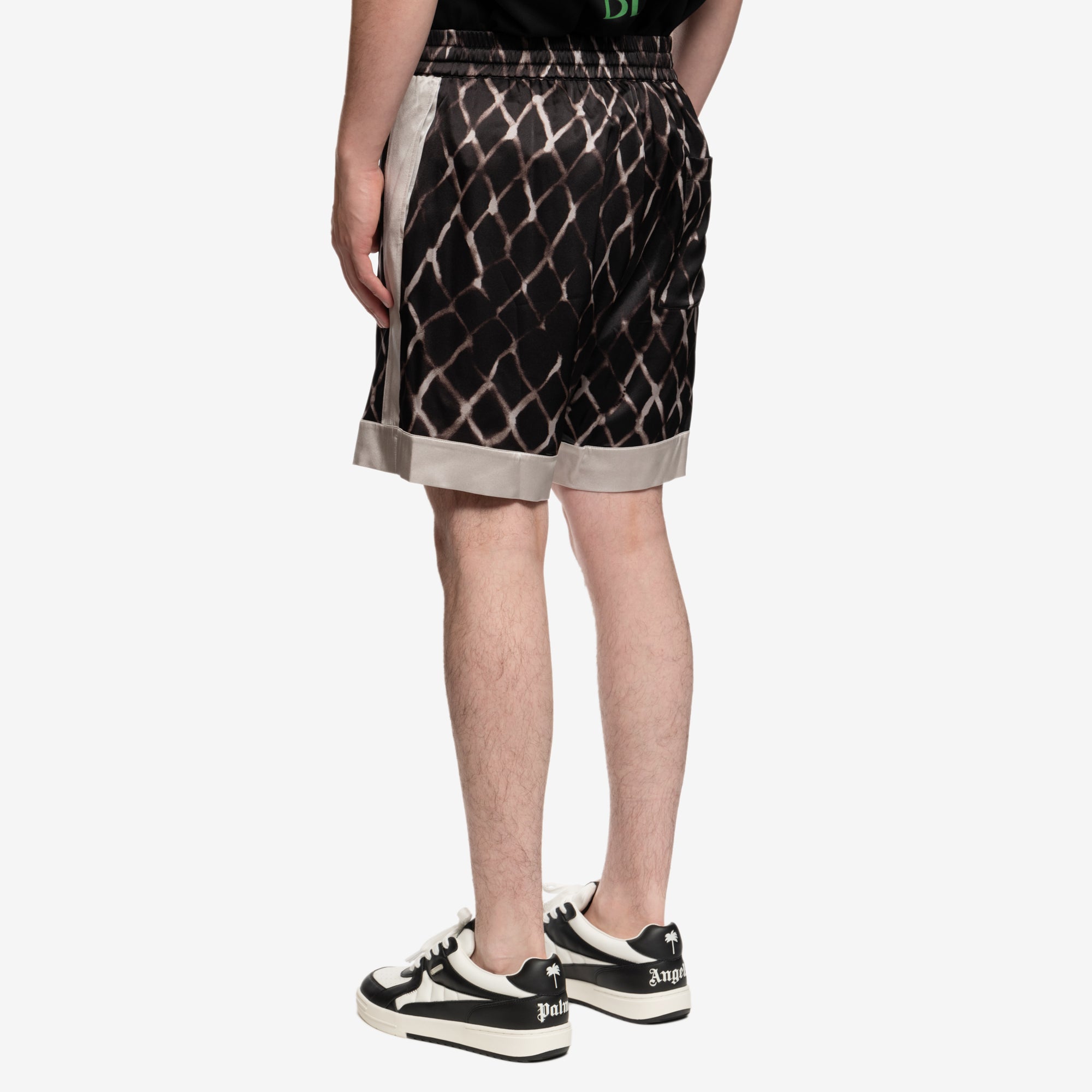 Nahmias Colourblock Swish Silk Shorts Black - 4