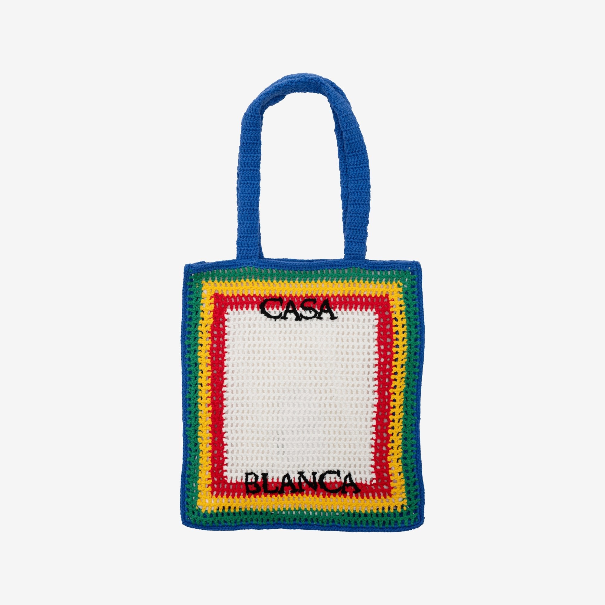 Casablanca Cotton Stripe Crotchet Bag Multi - 1