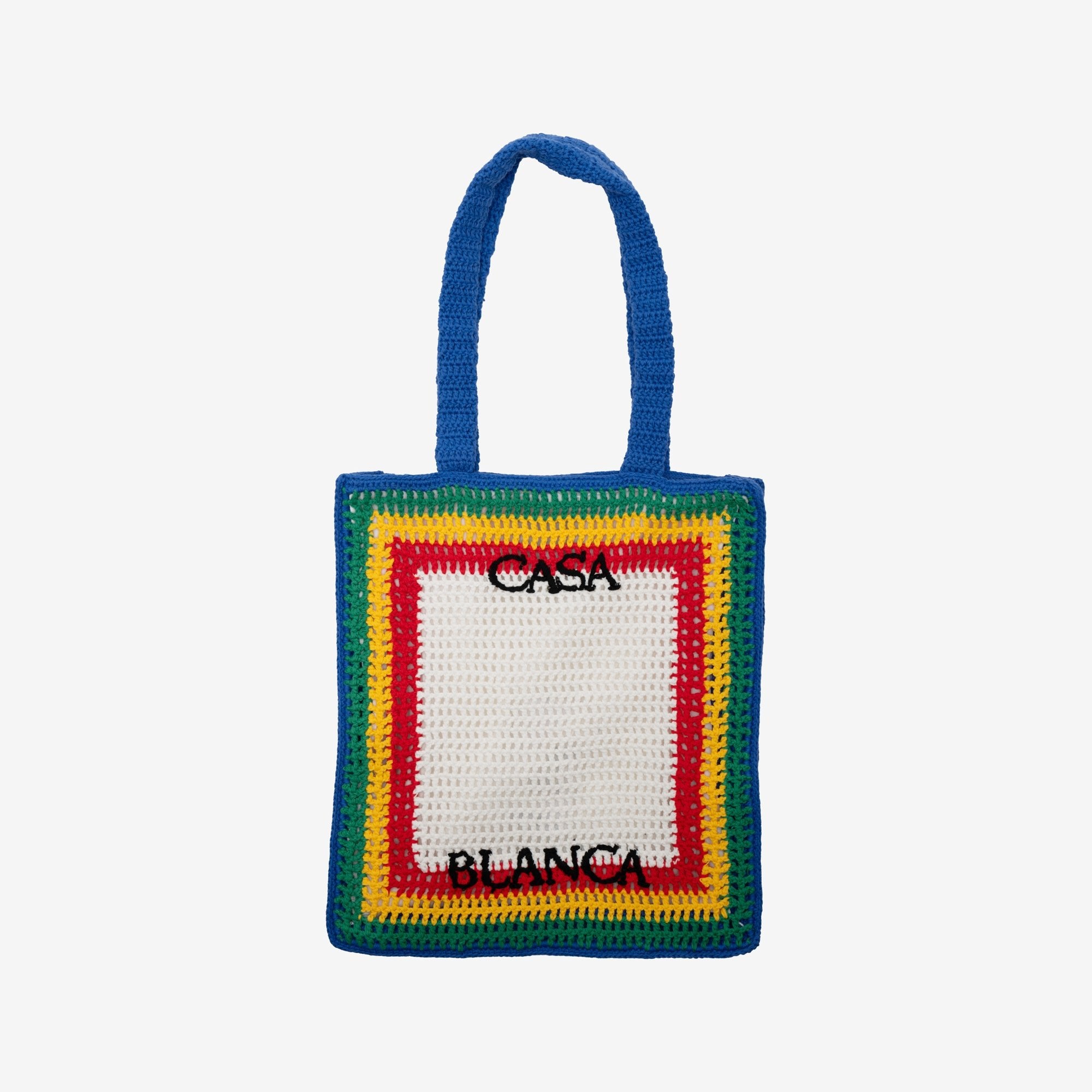 Casablanca Cotton Stripe Crotchet Bag Multi - 2