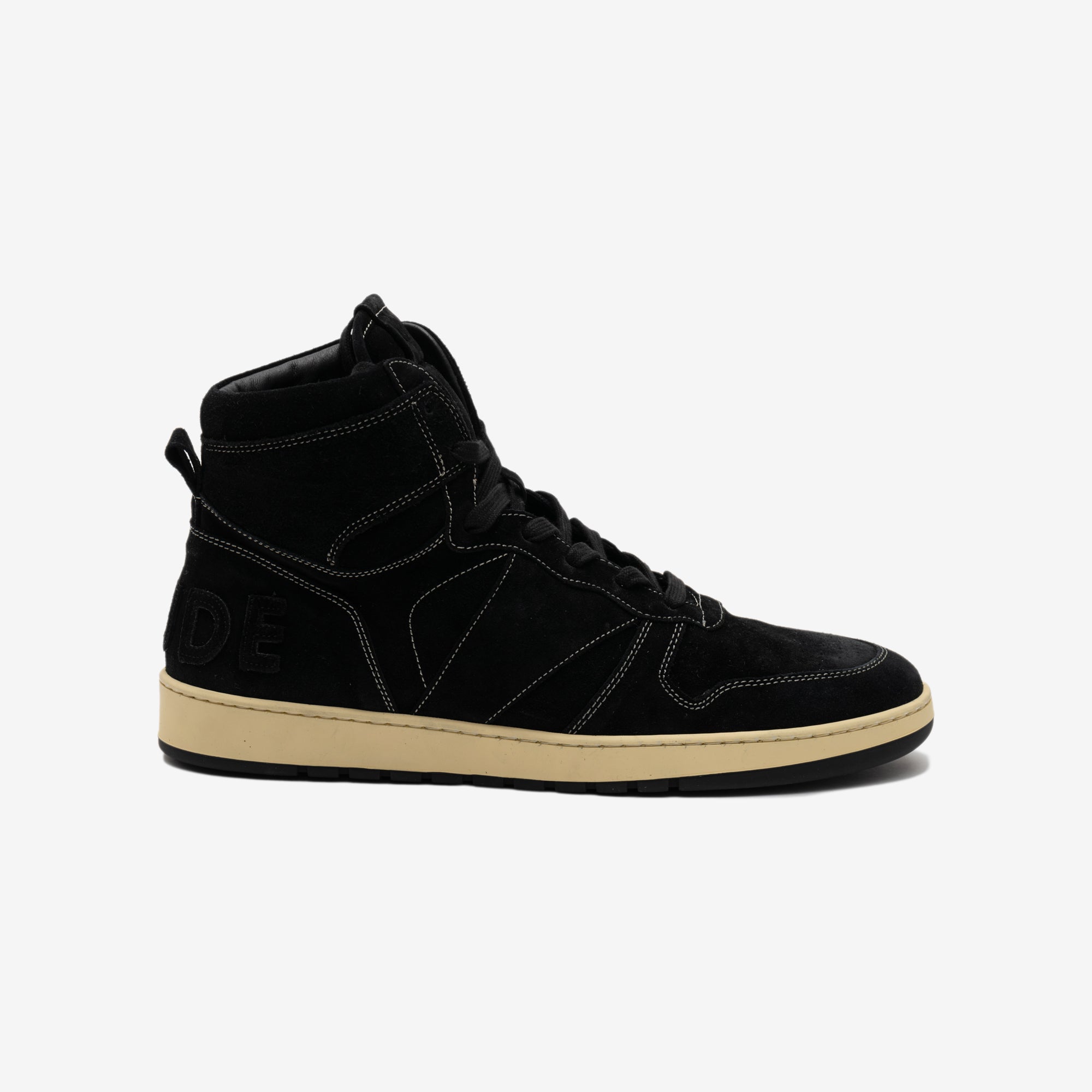 Rhude Rhecess Hi Suede Sneakers Black - 3