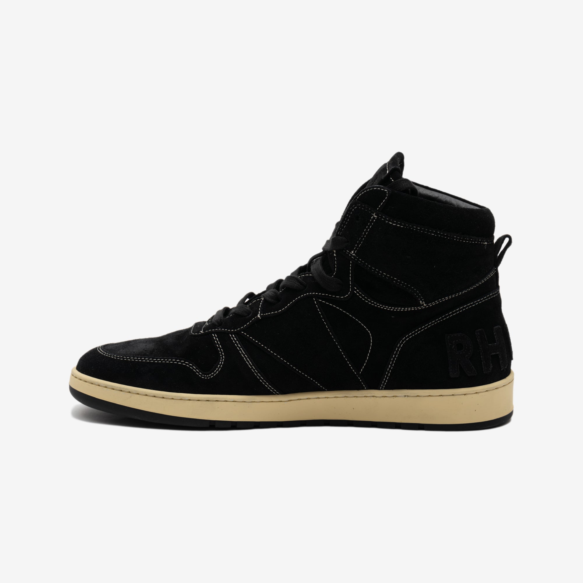Rhude Rhecess Hi Suede Sneakers Black - 4