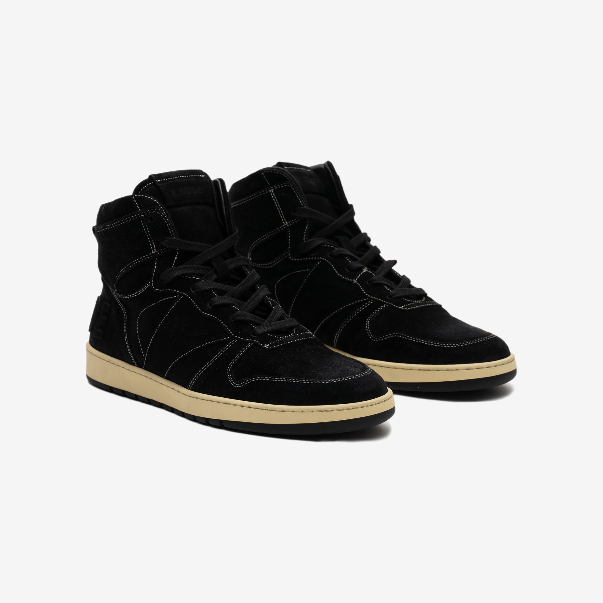 Rhude Rhecess Hi Suede Sneakers Black - 1