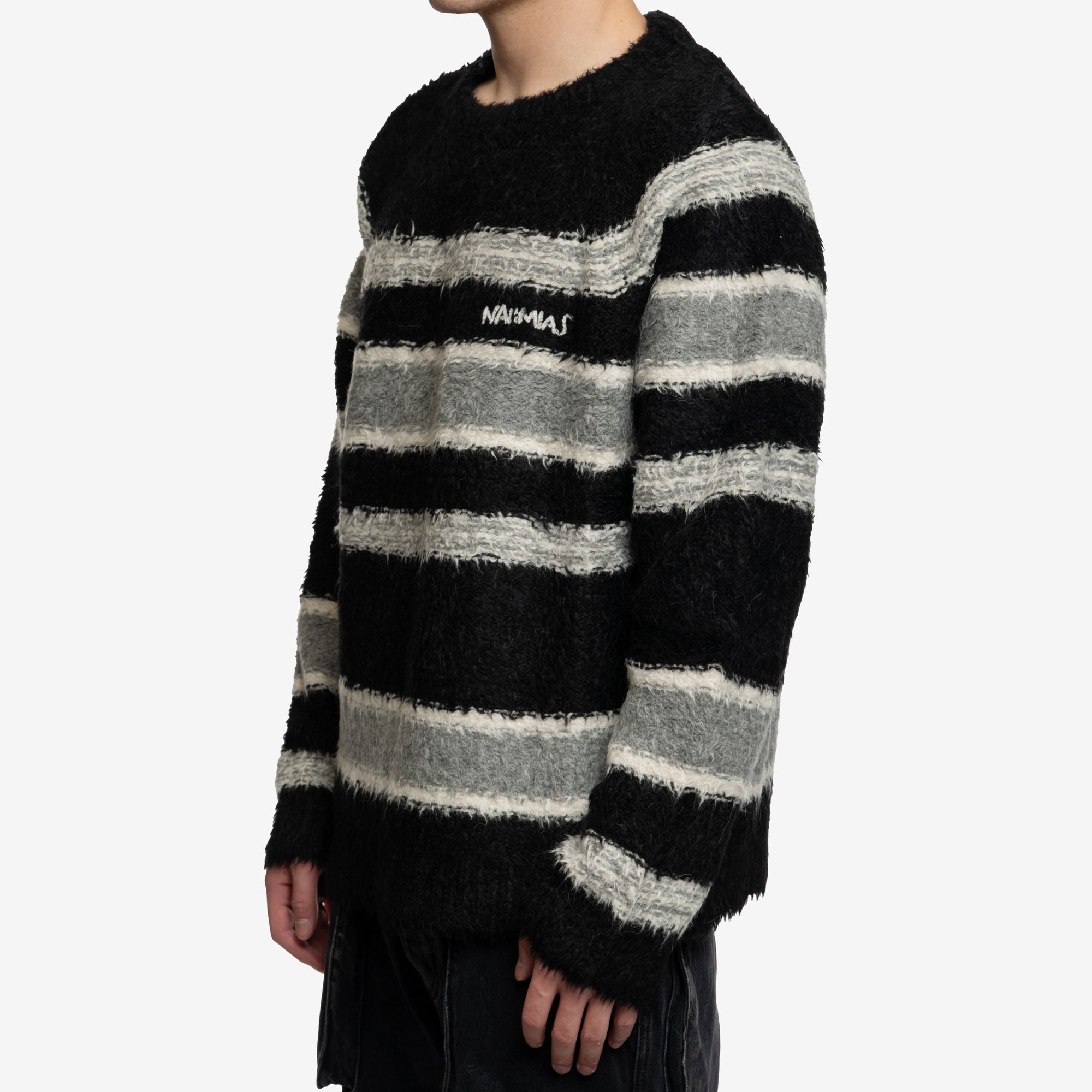 Nahmias Striped Knit Sweater Black - 3