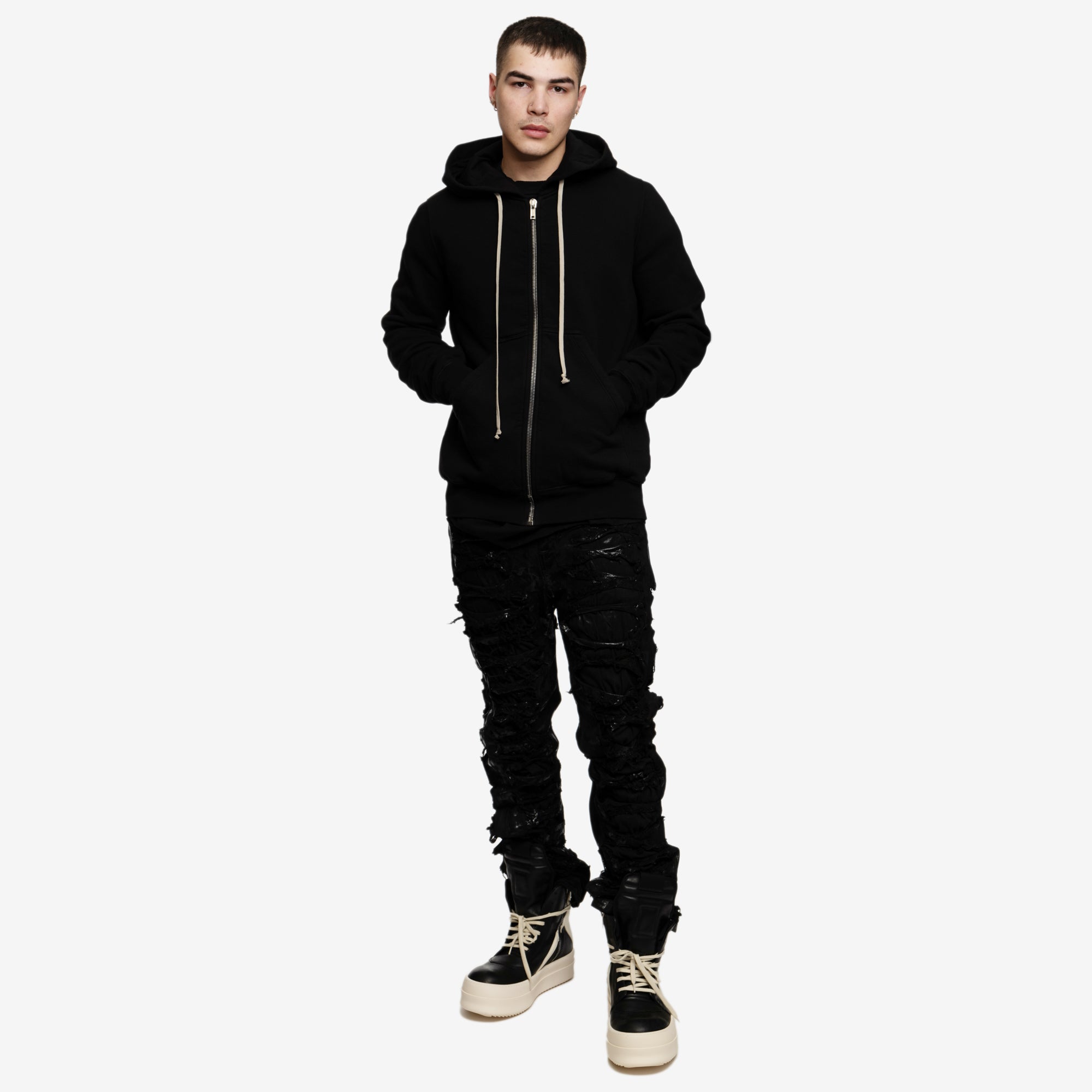 Rick Owens DRKSHDW Luxor Jasons Hoody Black - 2