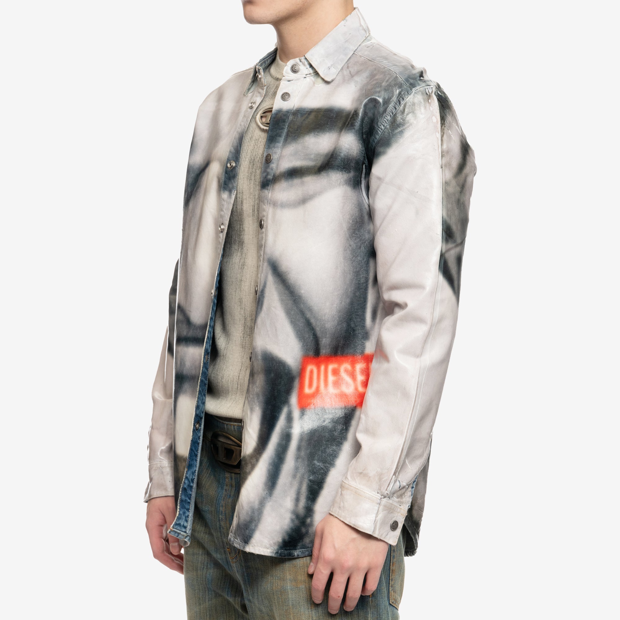 DIESEL Smily Faces Overshirt Grey - 3
