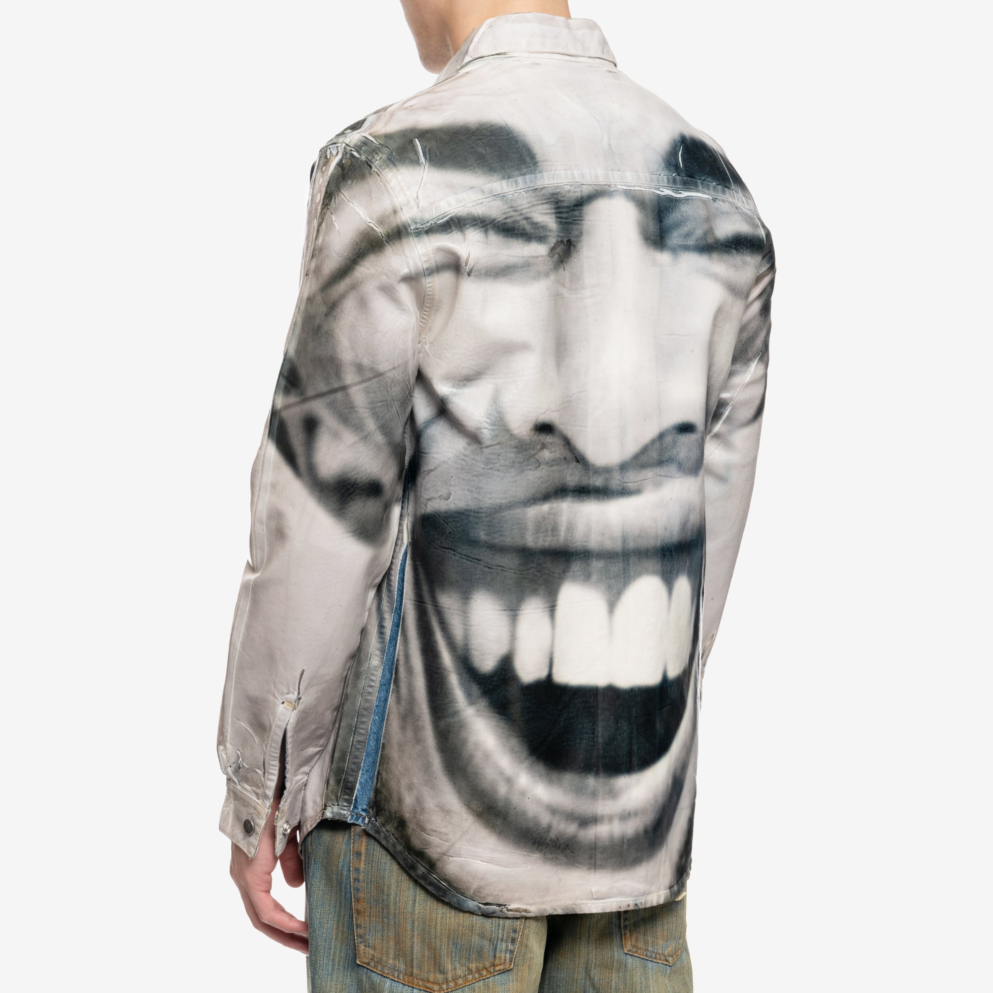 DIESEL Smily Faces Overshirt Grey - 4