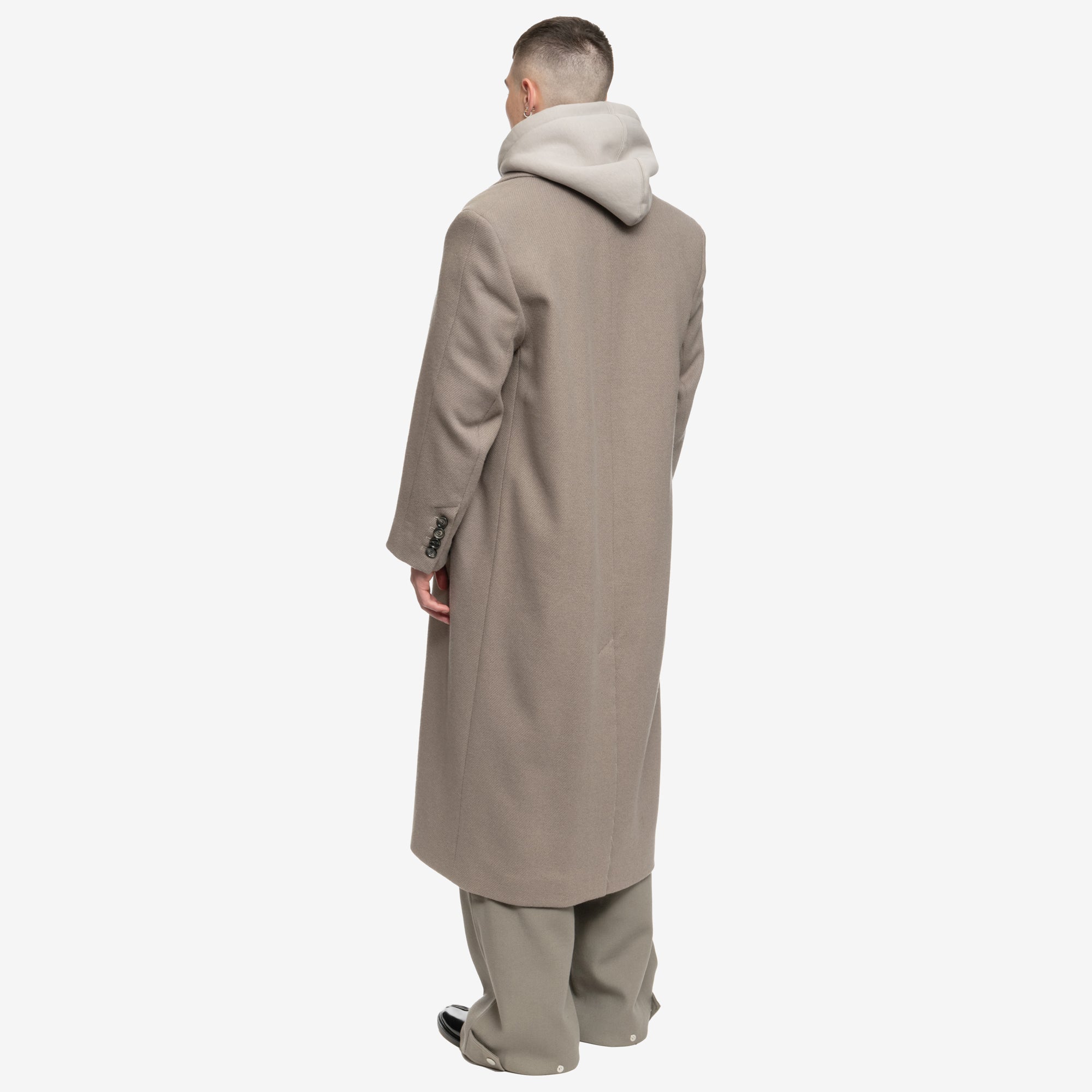 AMI Oversized Coat Taupe - 4