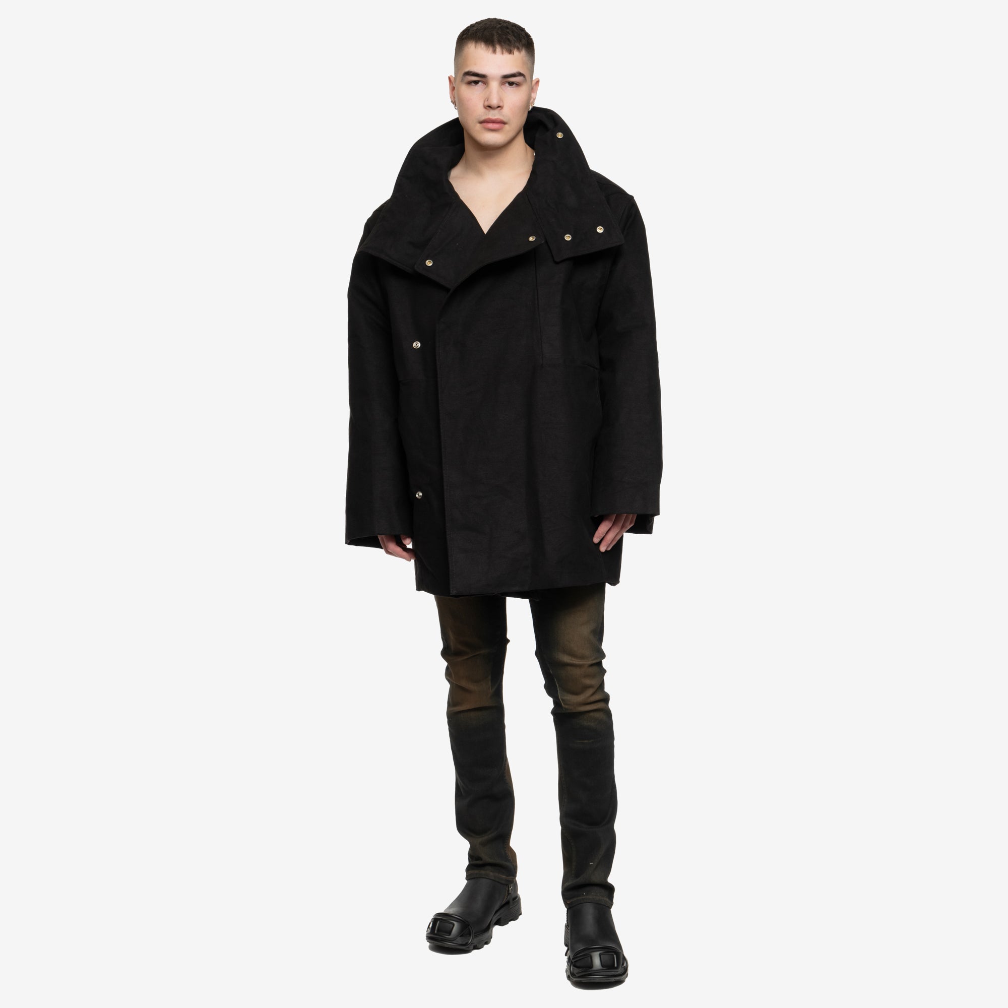 Rick Owens Jumbo Padded Poncho Black - 5